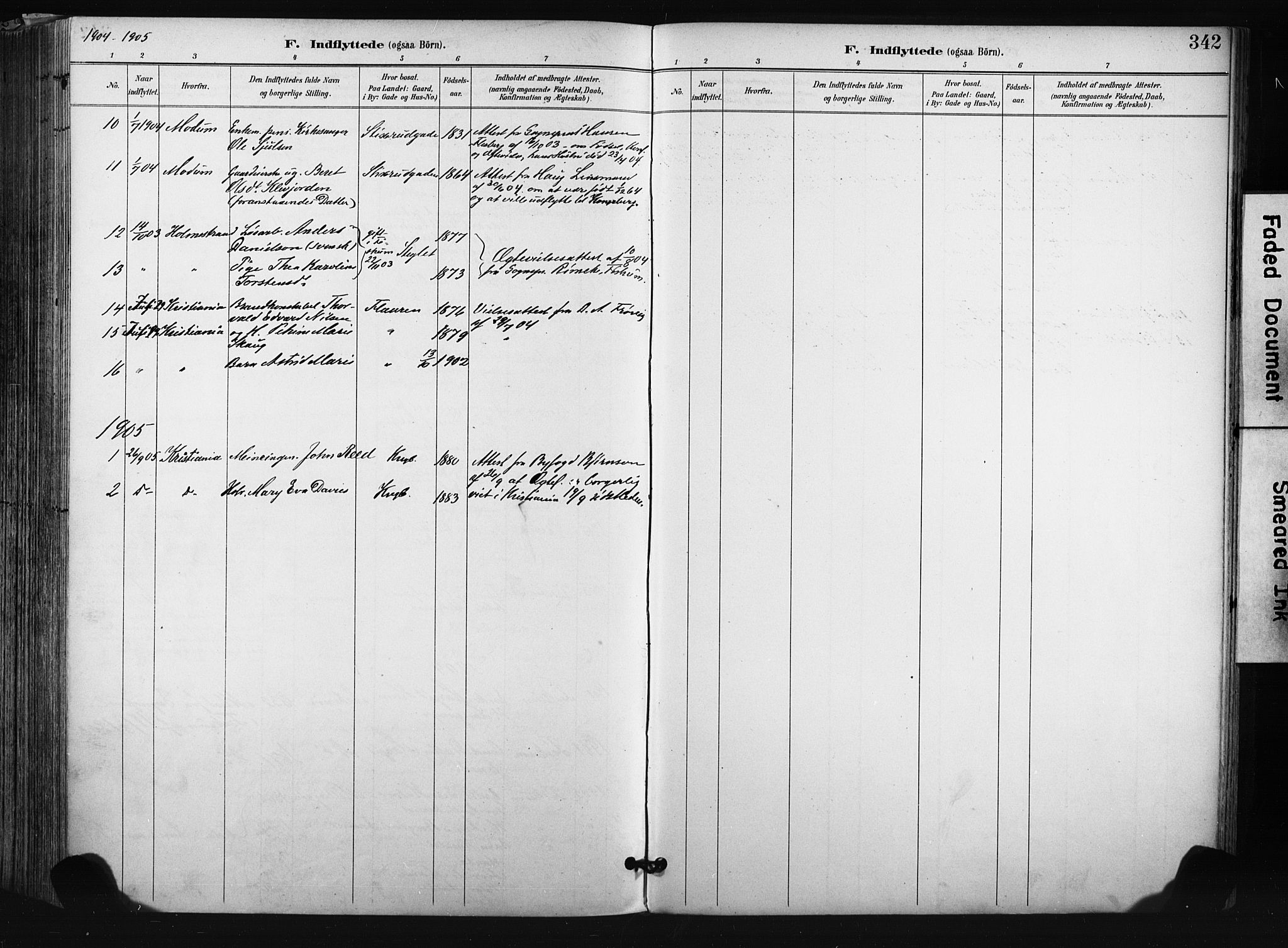 Kongsberg kirkebøker, AV/SAKO-A-22/F/Fb/L0003: Parish register (official) no. II 3, 1896-1905, p. 342