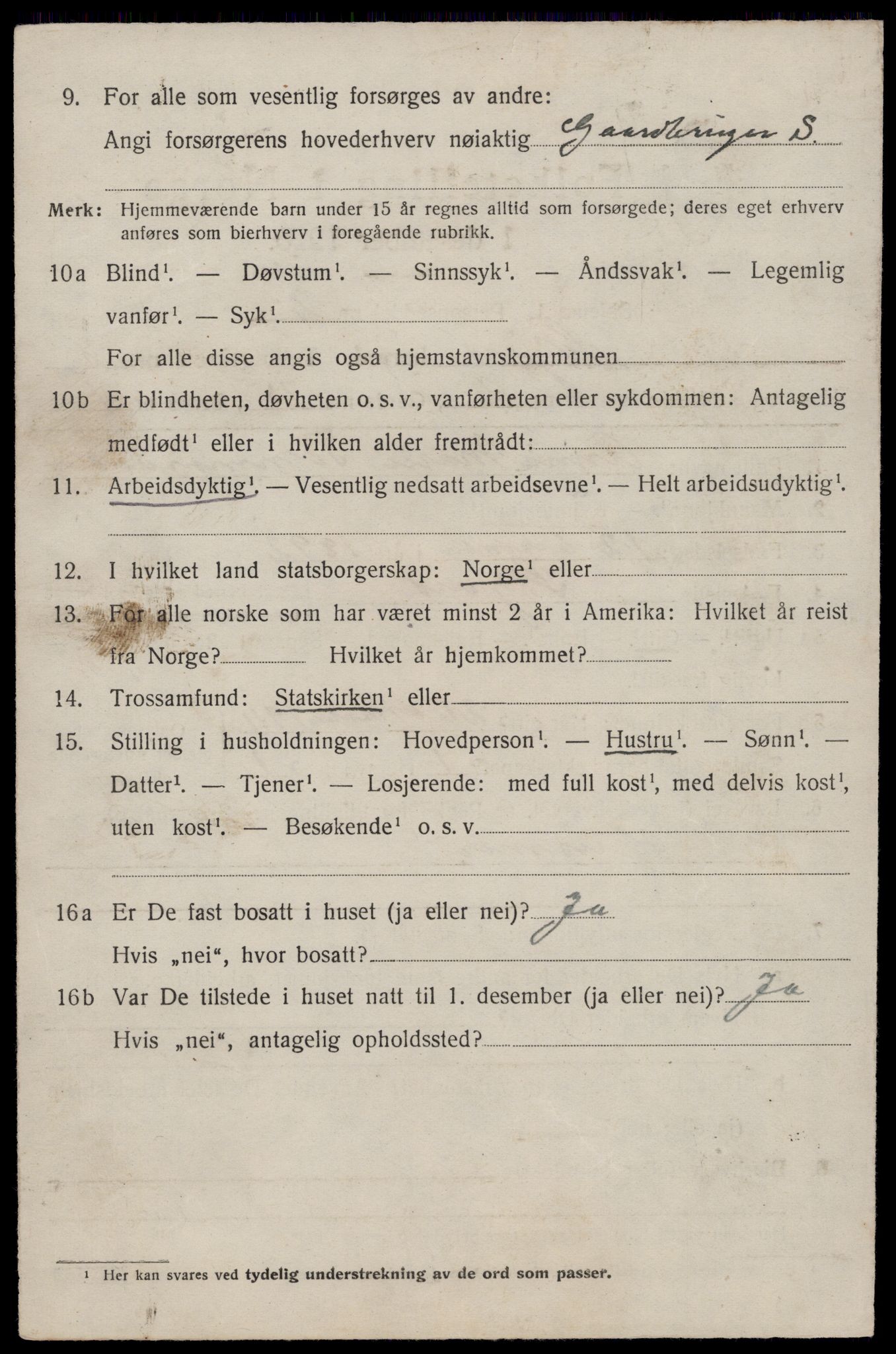 SAST, 1920 census for Skjold, 1920, p. 4191