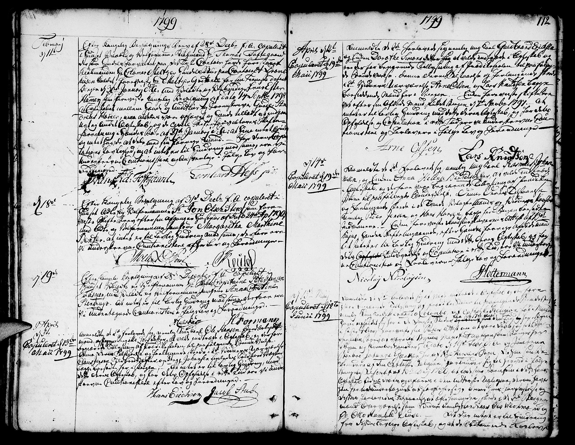 Nykirken Sokneprestembete, SAB/A-77101/H/Haa/L0008: Parish register (official) no. A 8, 1776-1814, p. 112