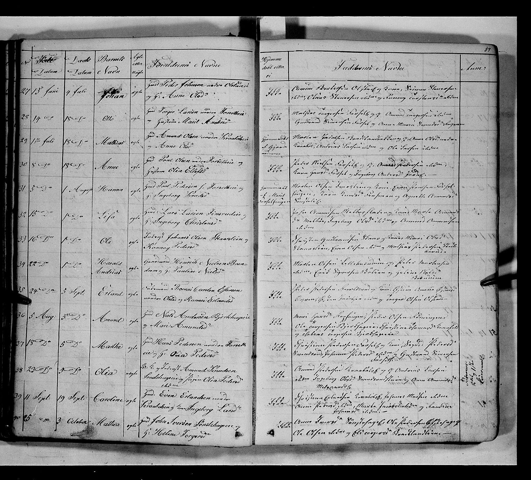 Gausdal prestekontor, AV/SAH-PREST-090/H/Ha/Hab/L0005: Parish register (copy) no. 5, 1846-1867, p. 57