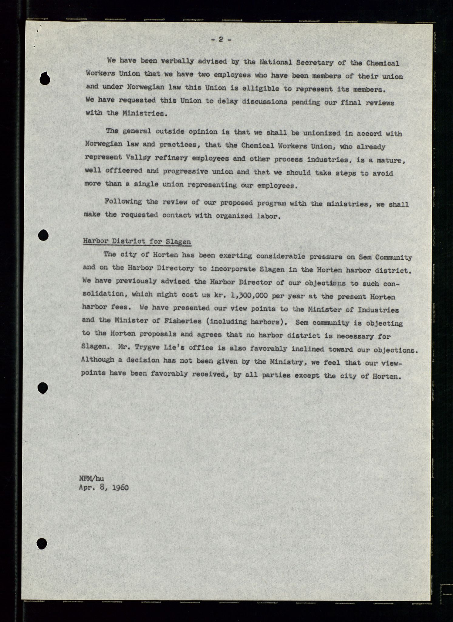 PA 1537 - A/S Essoraffineriet Norge, AV/SAST-A-101957/A/Aa/L0002/0001: Styremøter / Shareholder meetings, Board meeting minutes, 1957-1961, p. 93