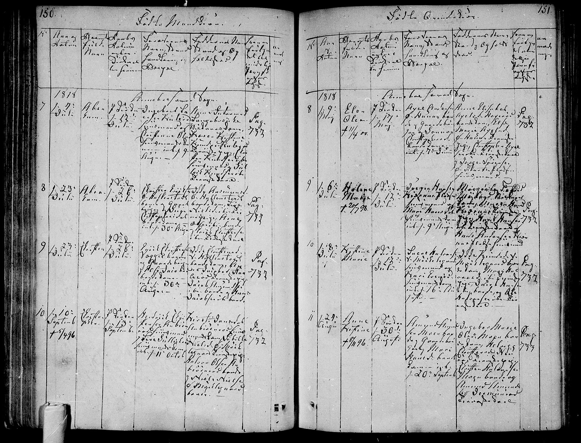 Andebu kirkebøker, AV/SAKO-A-336/F/Fa/L0003: Parish register (official) no. 3 /1, 1803-1828, p. 150-151