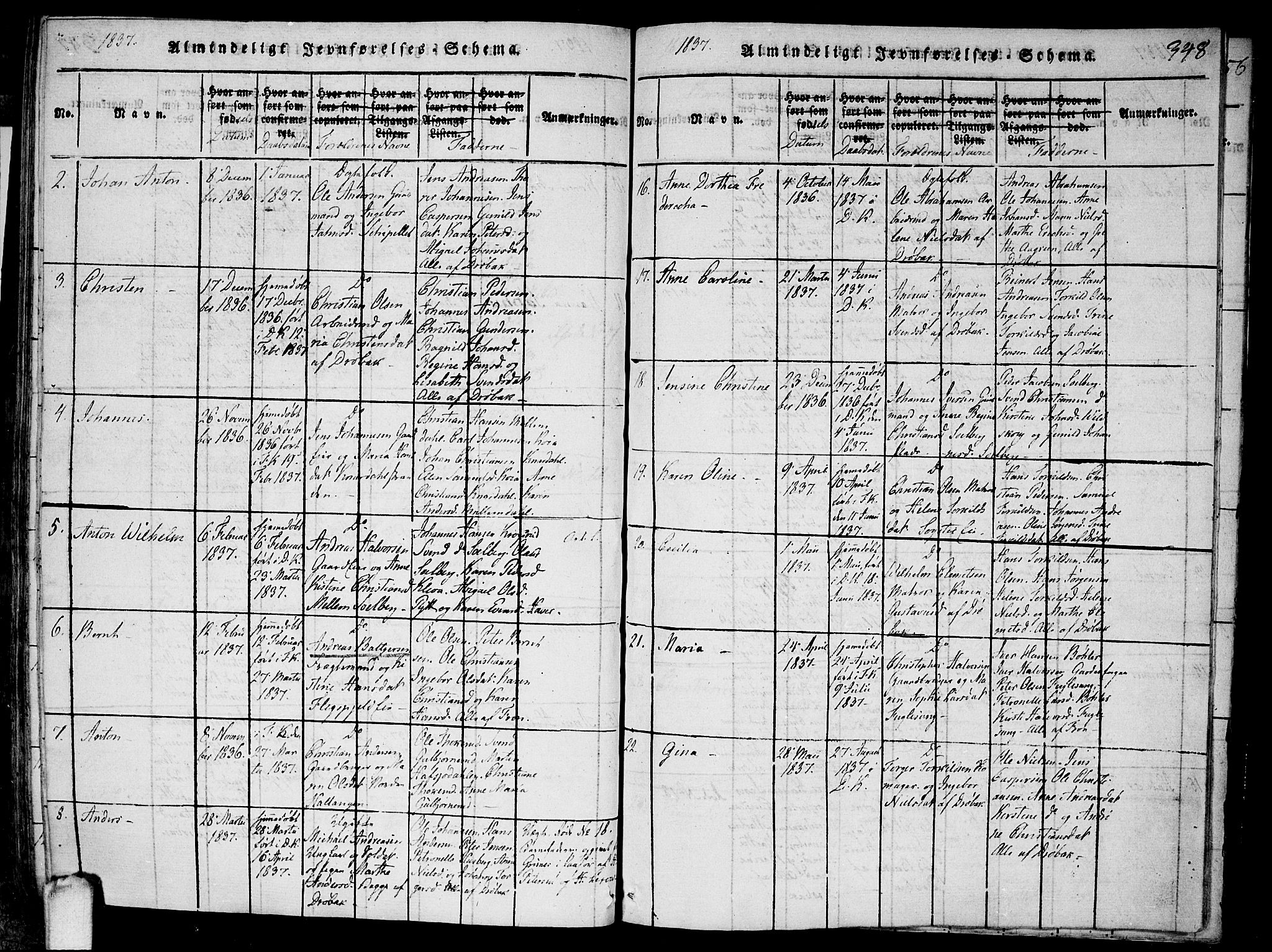 Drøbak prestekontor Kirkebøker, AV/SAO-A-10142a/F/Fa/L0001: Parish register (official) no. I 1, 1816-1842, p. 348