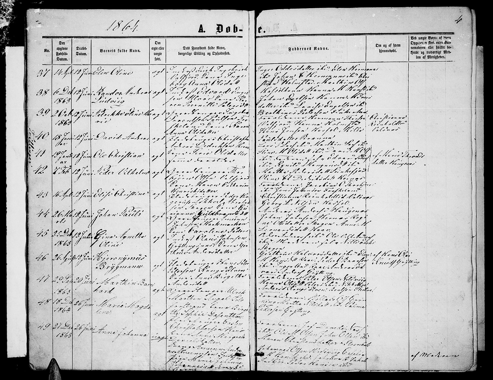 Ministerialprotokoller, klokkerbøker og fødselsregistre - Nordland, AV/SAT-A-1459/888/L1266: Parish register (copy) no. 888C04, 1864-1877, p. 4