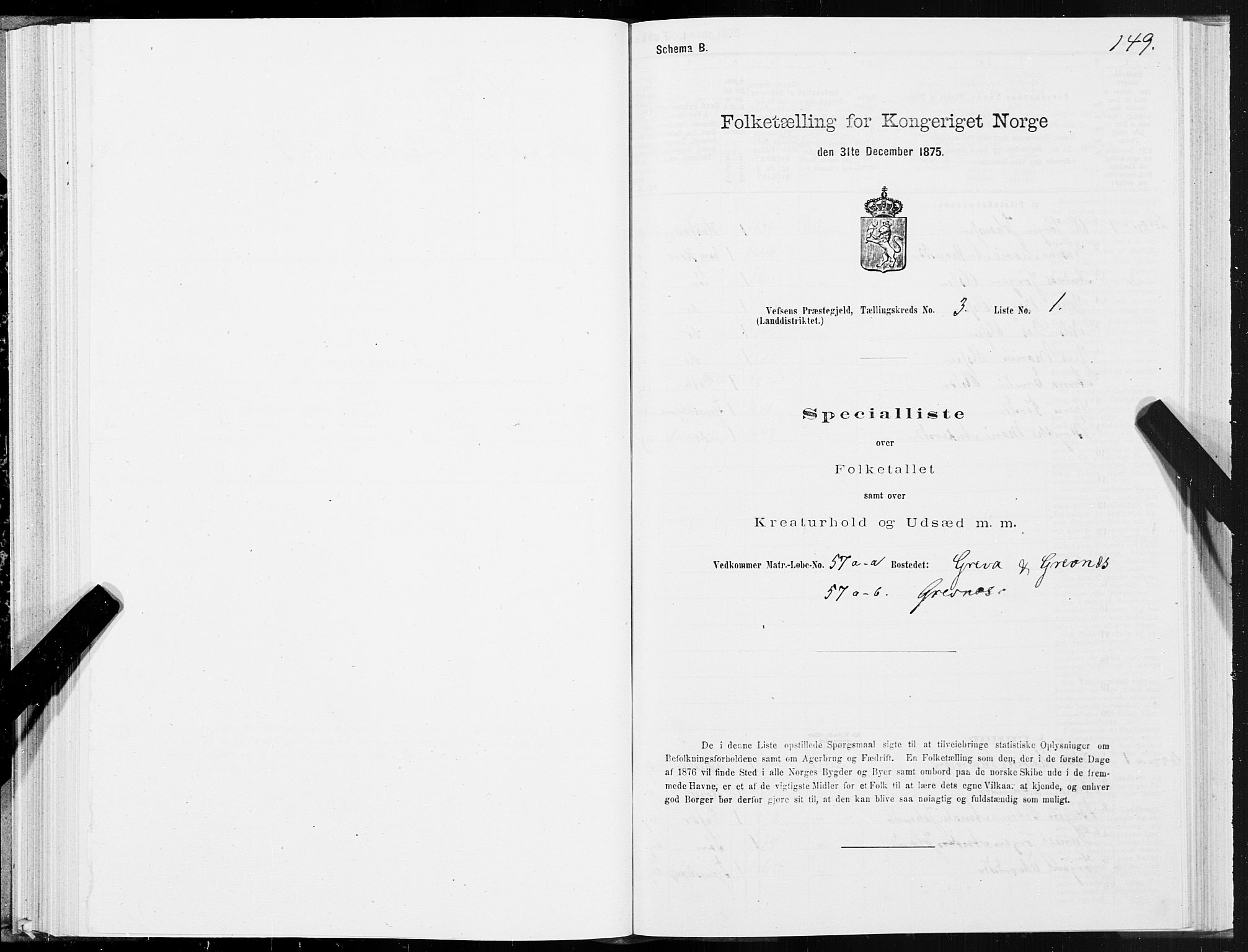 SAT, 1875 census for 1824L Vefsn/Vefsn, 1875, p. 1149