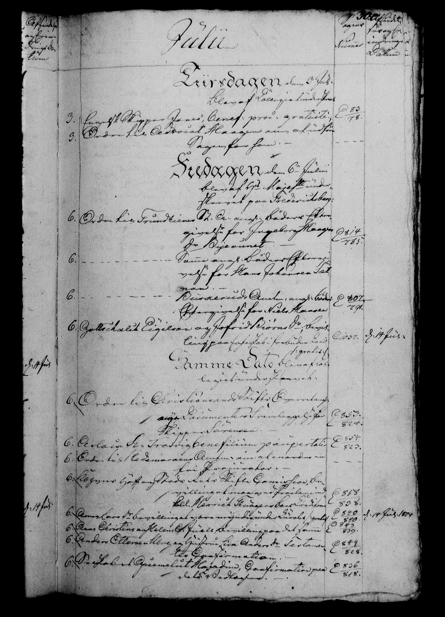 Danske Kanselli 1800-1814, RA/EA-3024/H/Hf/Hfb/Hfbc/L0005: Underskrivelsesbok m. register, 1804, p. 30
