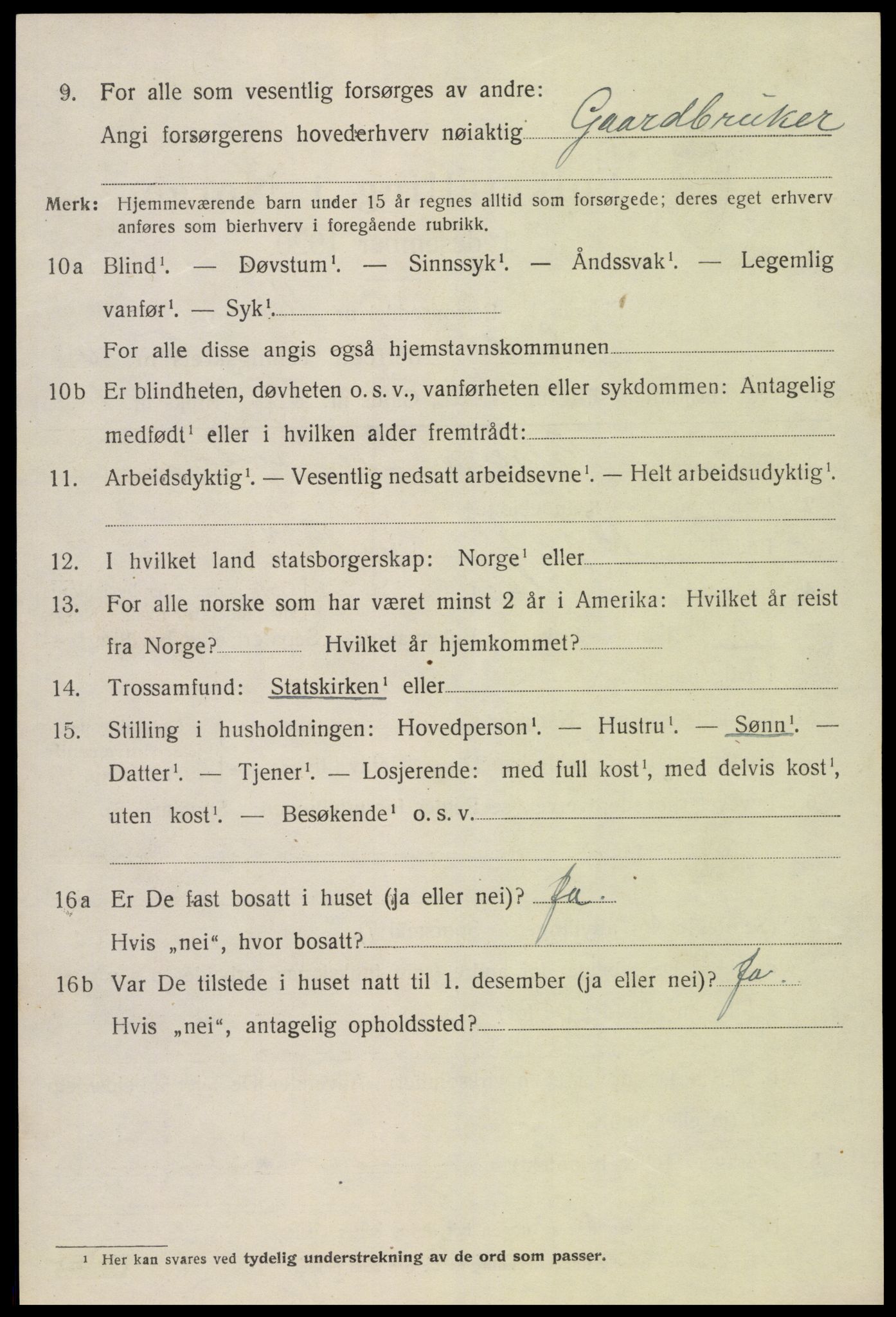 SAK, 1920 census for Iveland, 1920, p. 1950