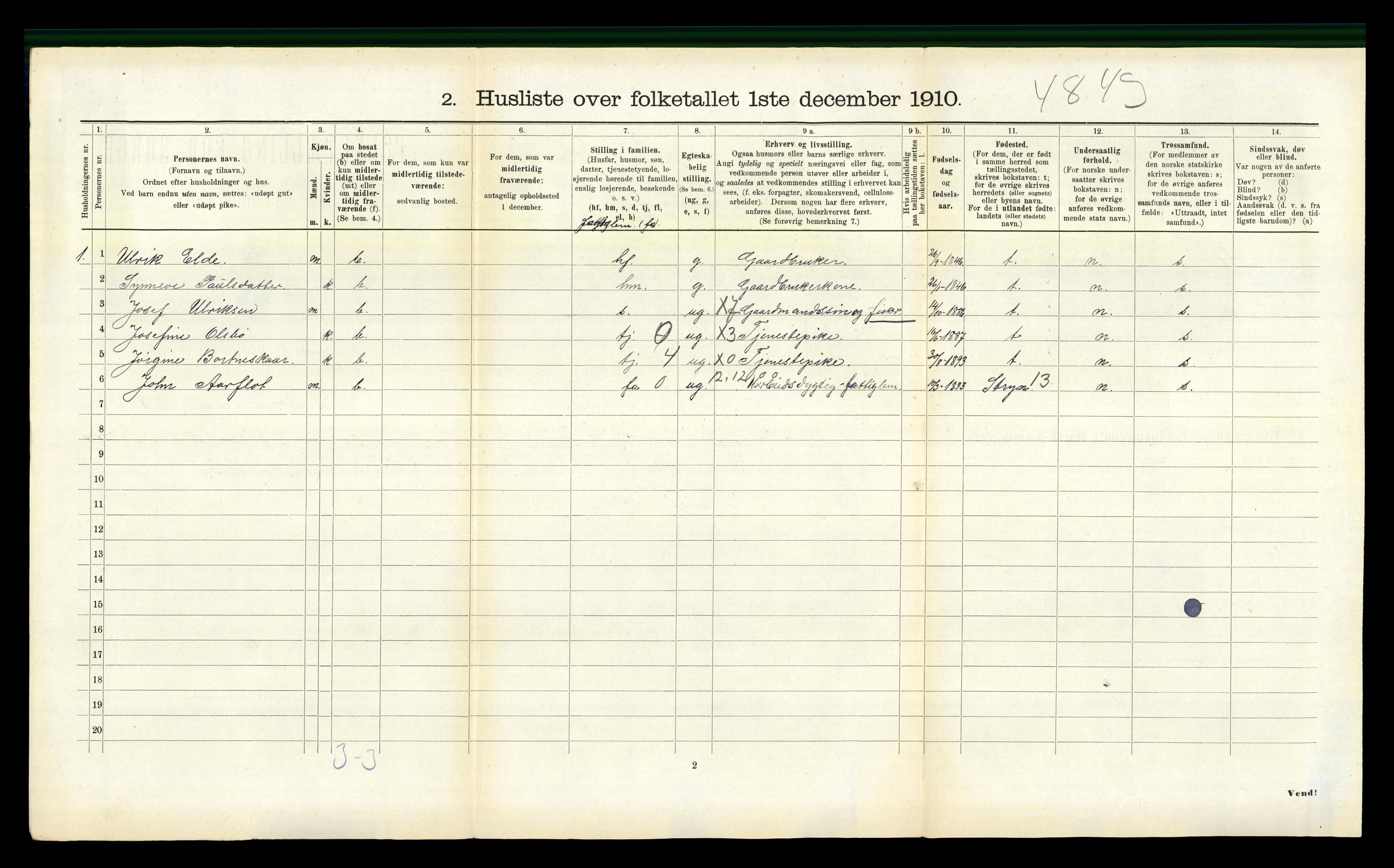 RA, 1910 census for Davik, 1910, p. 531