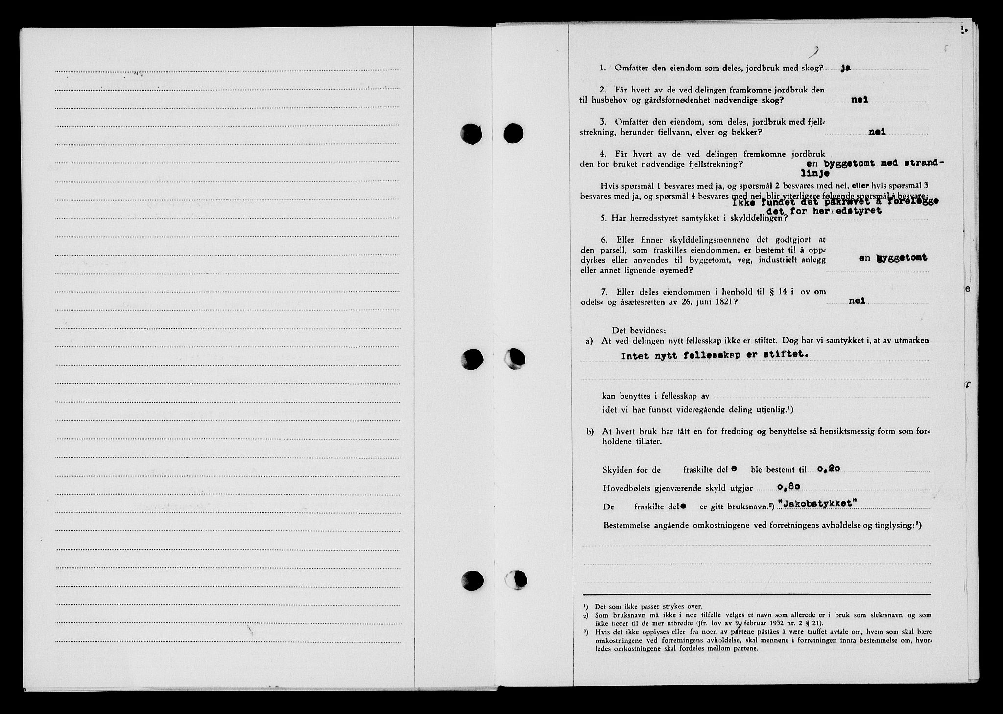 Flekkefjord sorenskriveri, SAK/1221-0001/G/Gb/Gba/L0060: Mortgage book no. A-8, 1945-1946, Diary no: : 455/1946