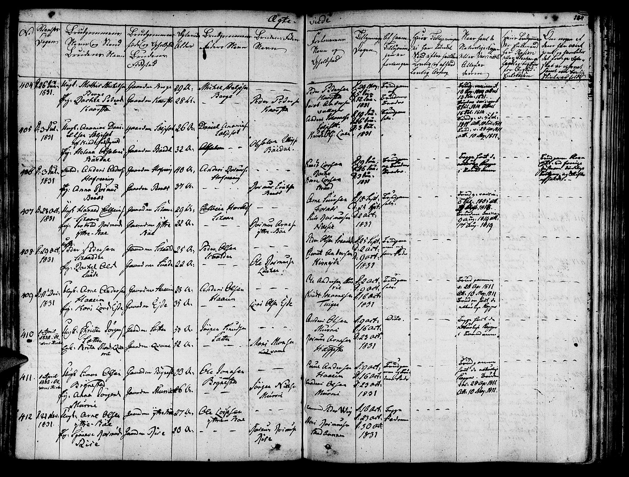 Innvik sokneprestembete, SAB/A-80501: Parish register (official) no. A 3, 1820-1832, p. 224