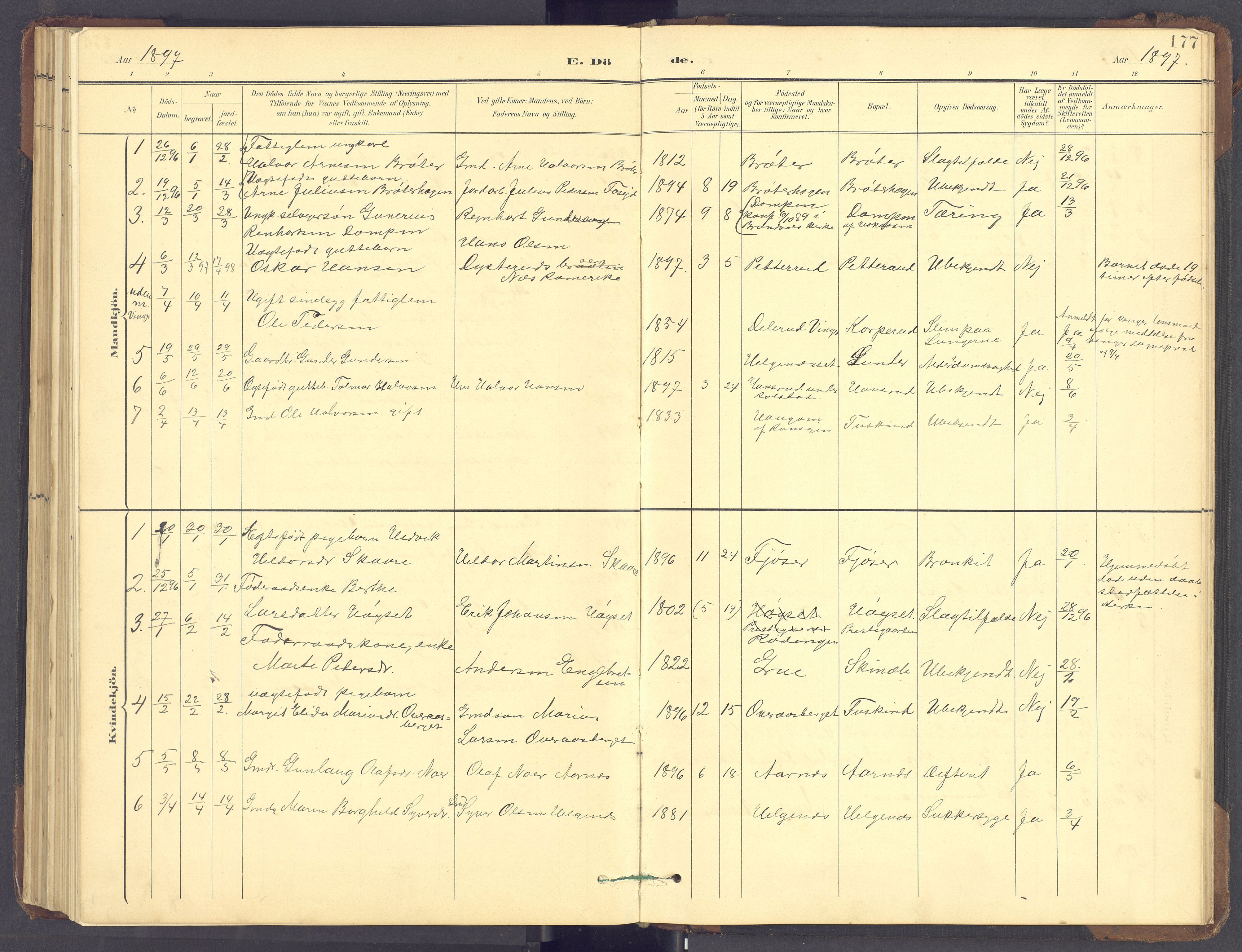 Brandval prestekontor, SAH/PREST-034/H/Ha/Hab/L0002: Parish register (copy) no. 2, 1895-1904, p. 177