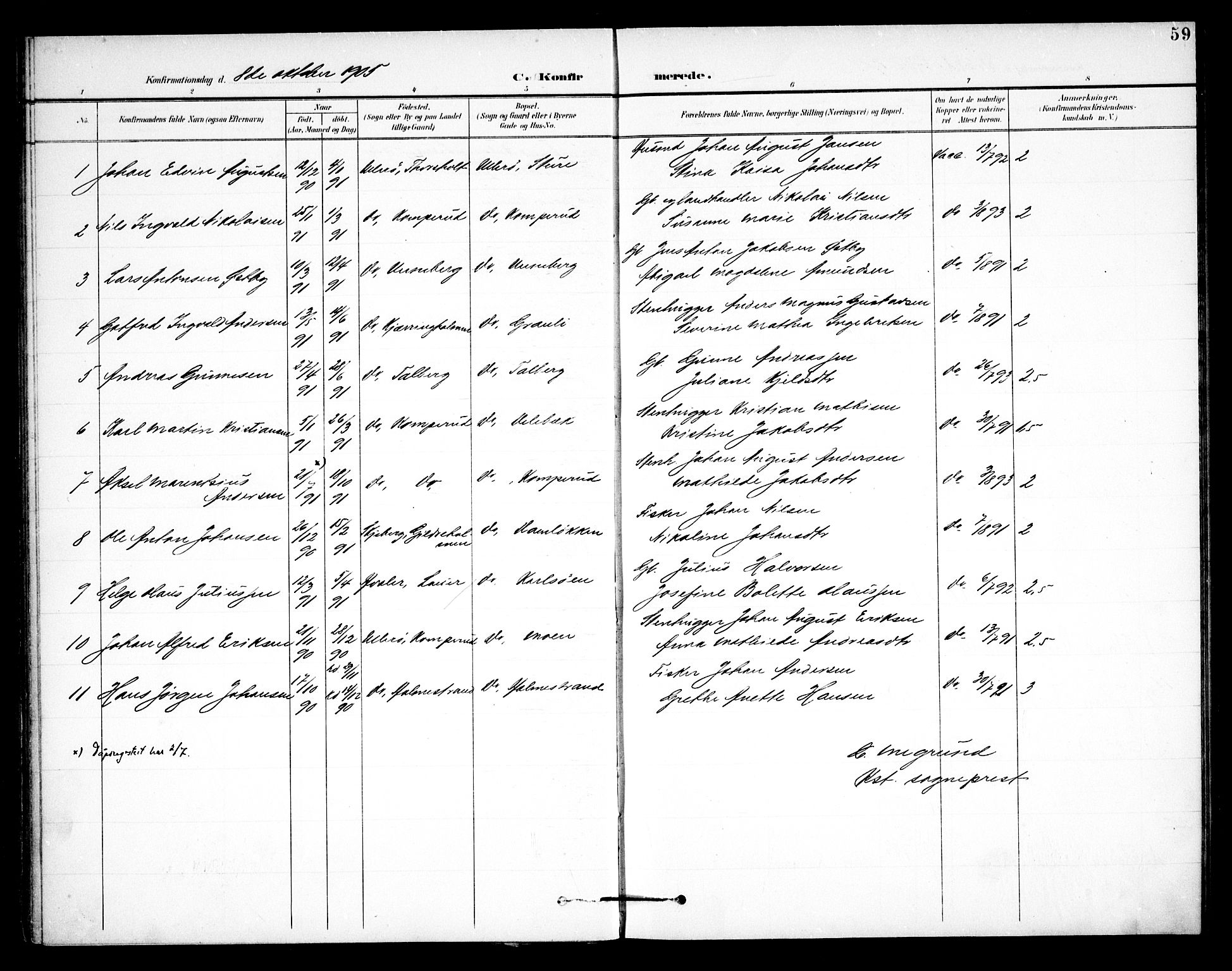 Skjeberg prestekontor Kirkebøker, AV/SAO-A-10923/F/Fb/L0002: Parish register (official) no. II 2, 1895-1910, p. 59