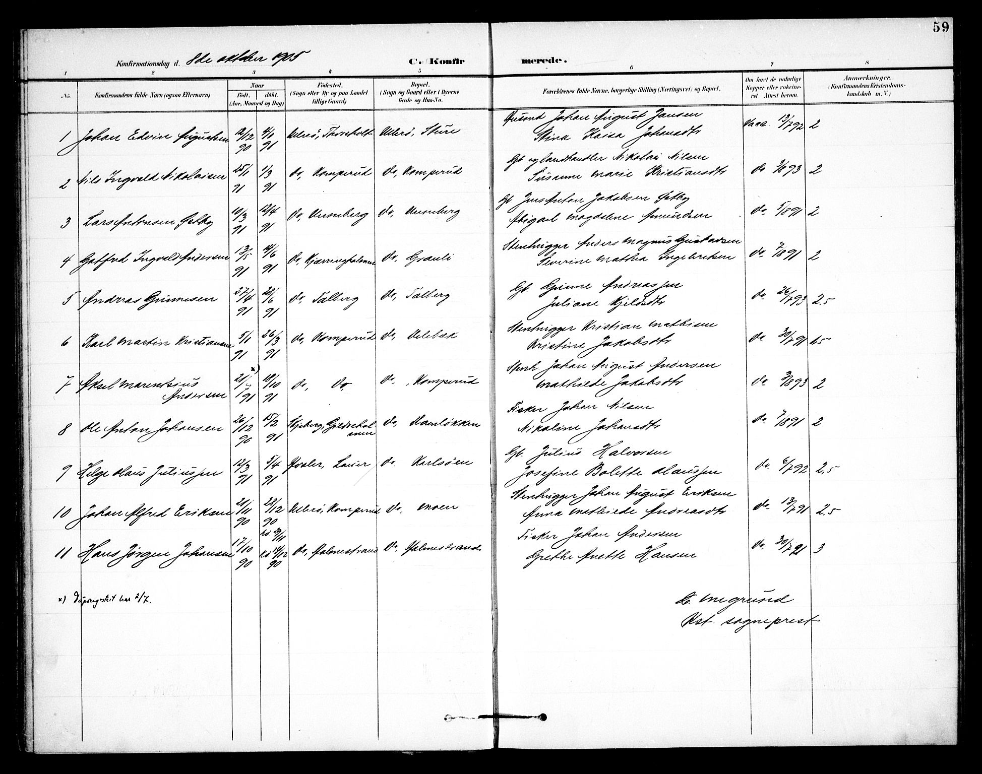 Skjeberg prestekontor Kirkebøker, SAO/A-10923/F/Fb/L0002: Parish register (official) no. II 2, 1895-1910, p. 59