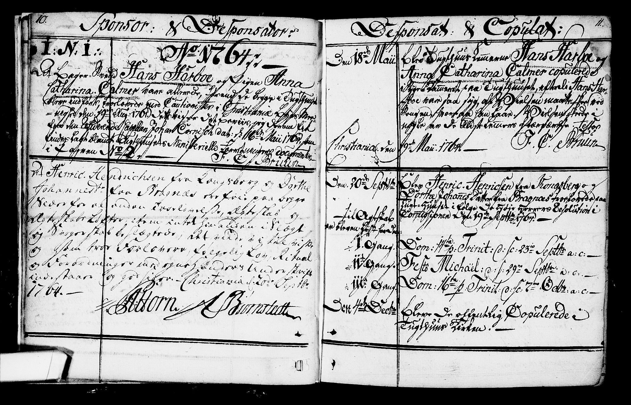 Kristiania tukthusprest Kirkebøker, SAO/A-10881/F/Fa/L0001: Parish register (official) no. 1, 1758-1828, p. 10-11