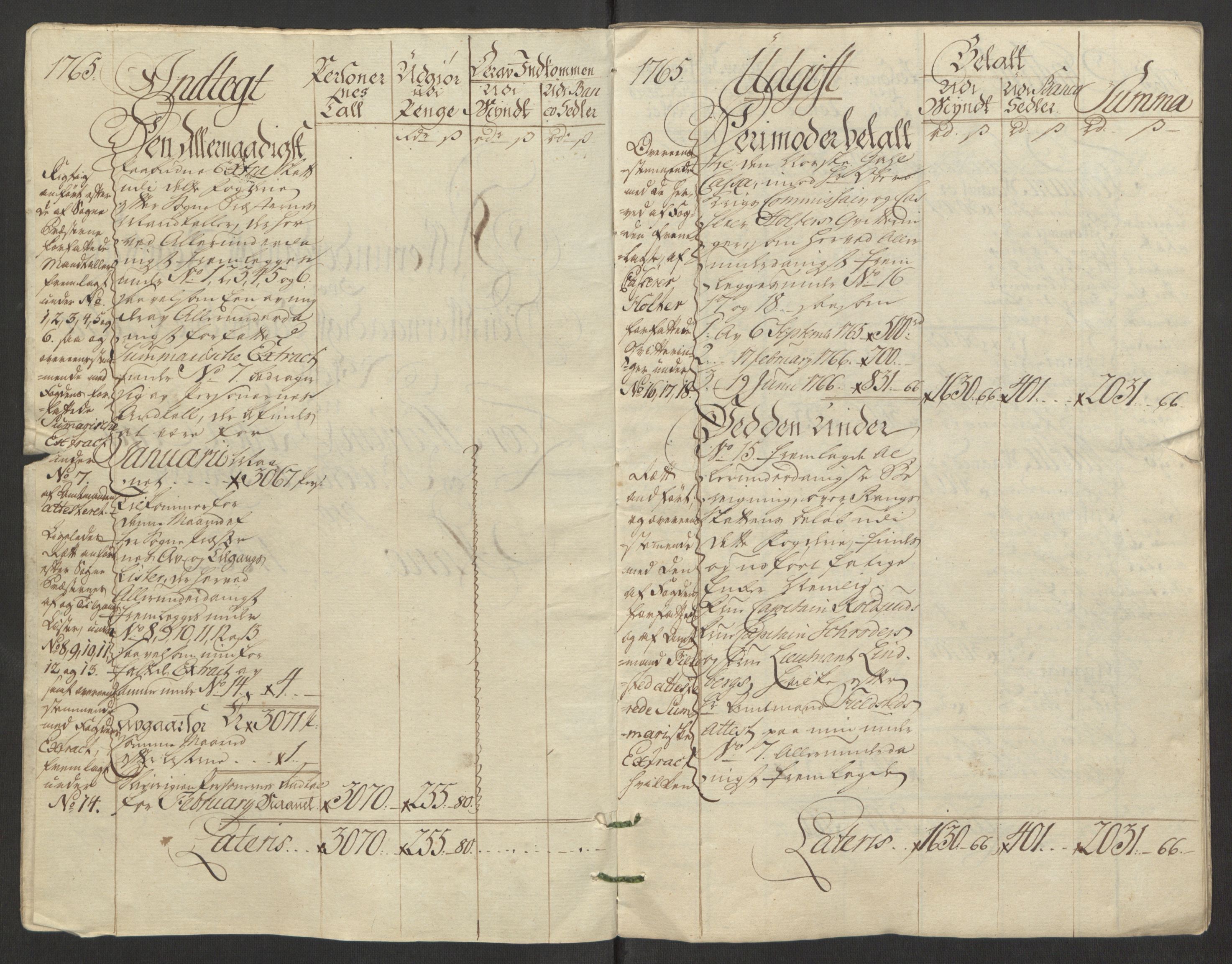 Rentekammeret inntil 1814, Reviderte regnskaper, Fogderegnskap, RA/EA-4092/R31/L1834: Ekstraskatten Hurum, Røyken, Eiker, Lier og Buskerud, 1765, p. 4
