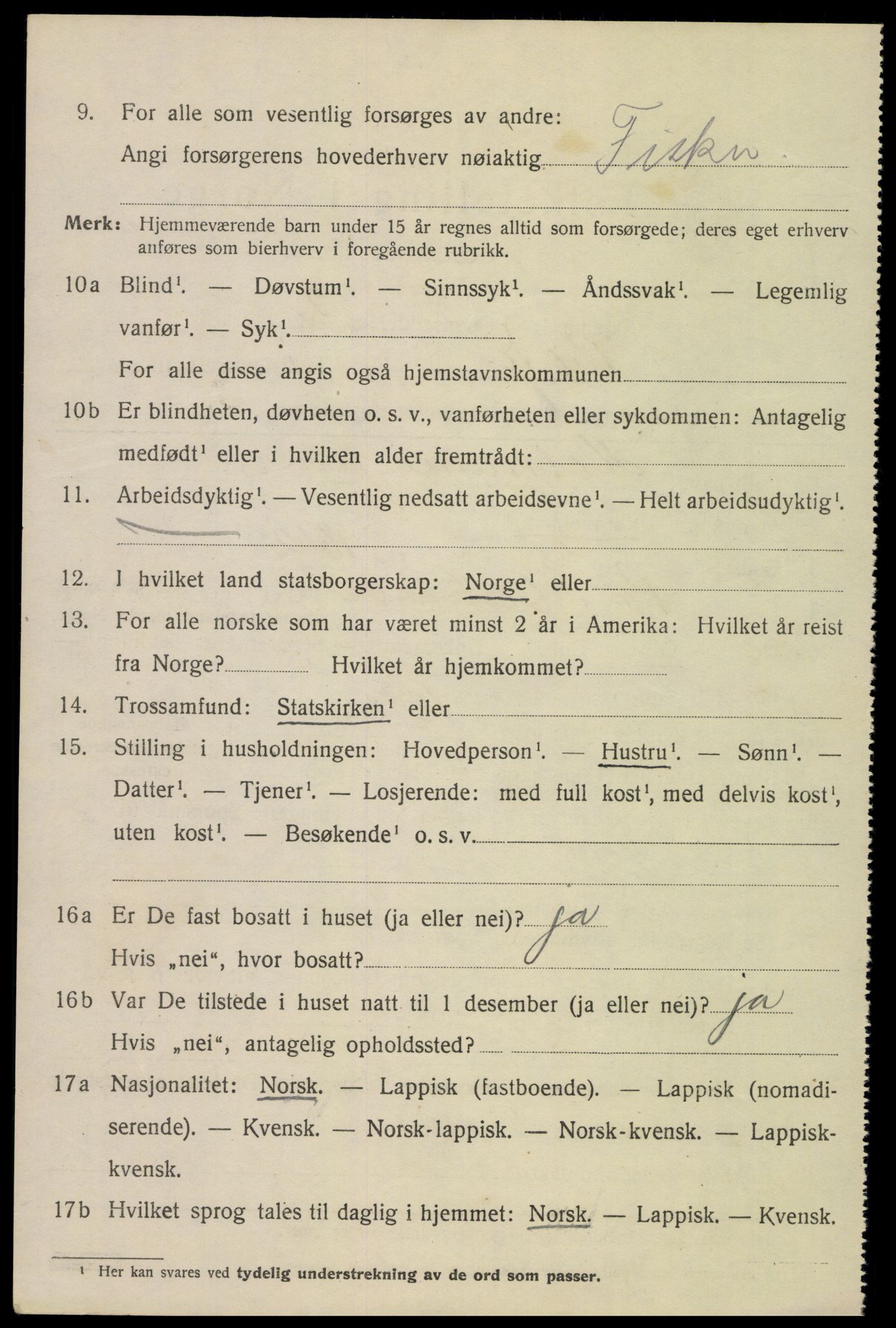 SAT, 1920 census for Bodø, 1920, p. 5684