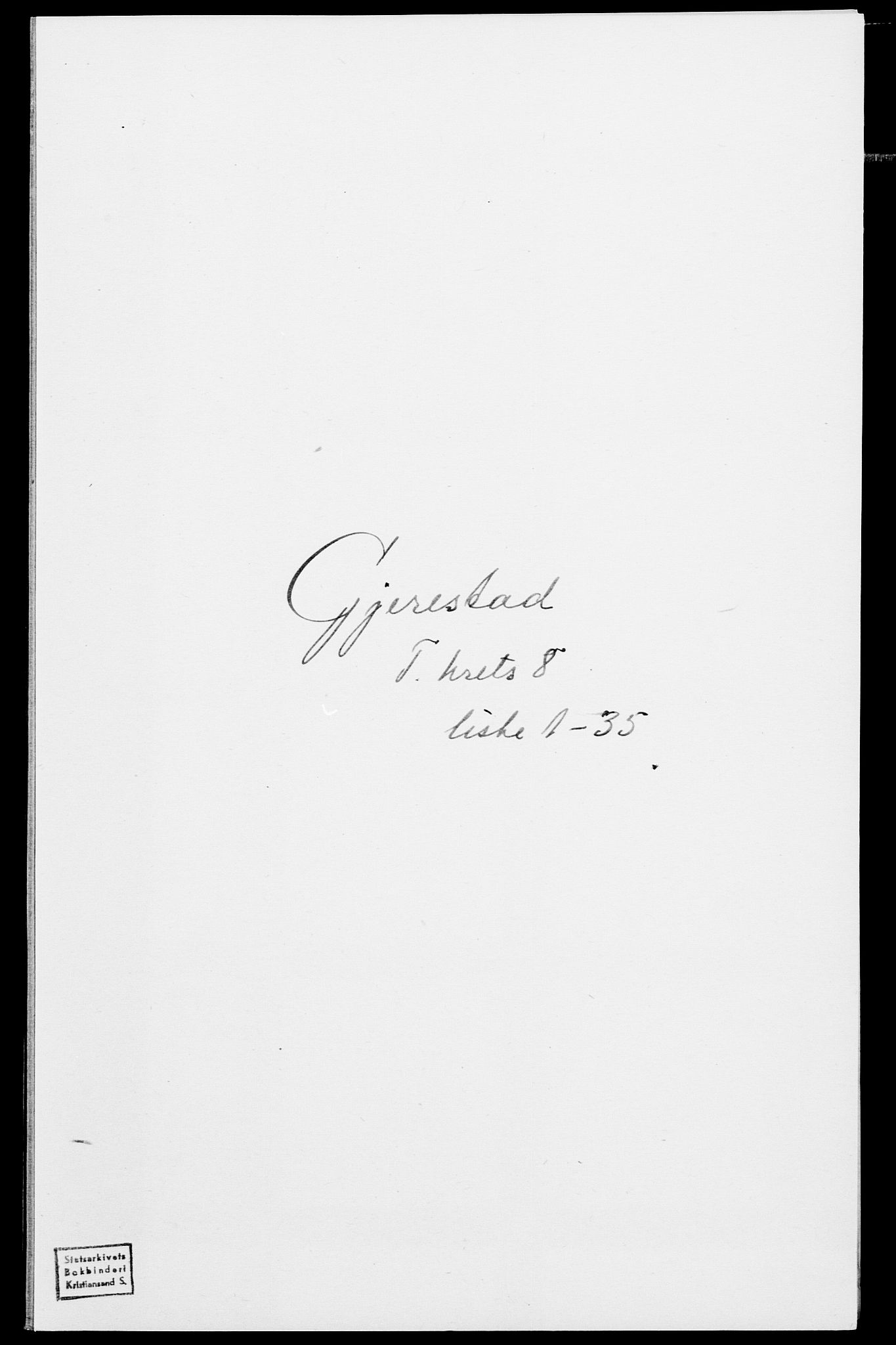 SAK, 1875 census for 0911P Gjerstad, 1875, p. 818