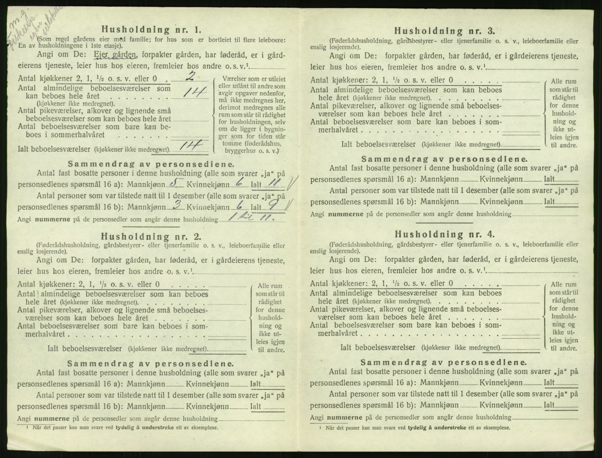 SAT, 1920 census for Straumsnes, 1920, p. 418