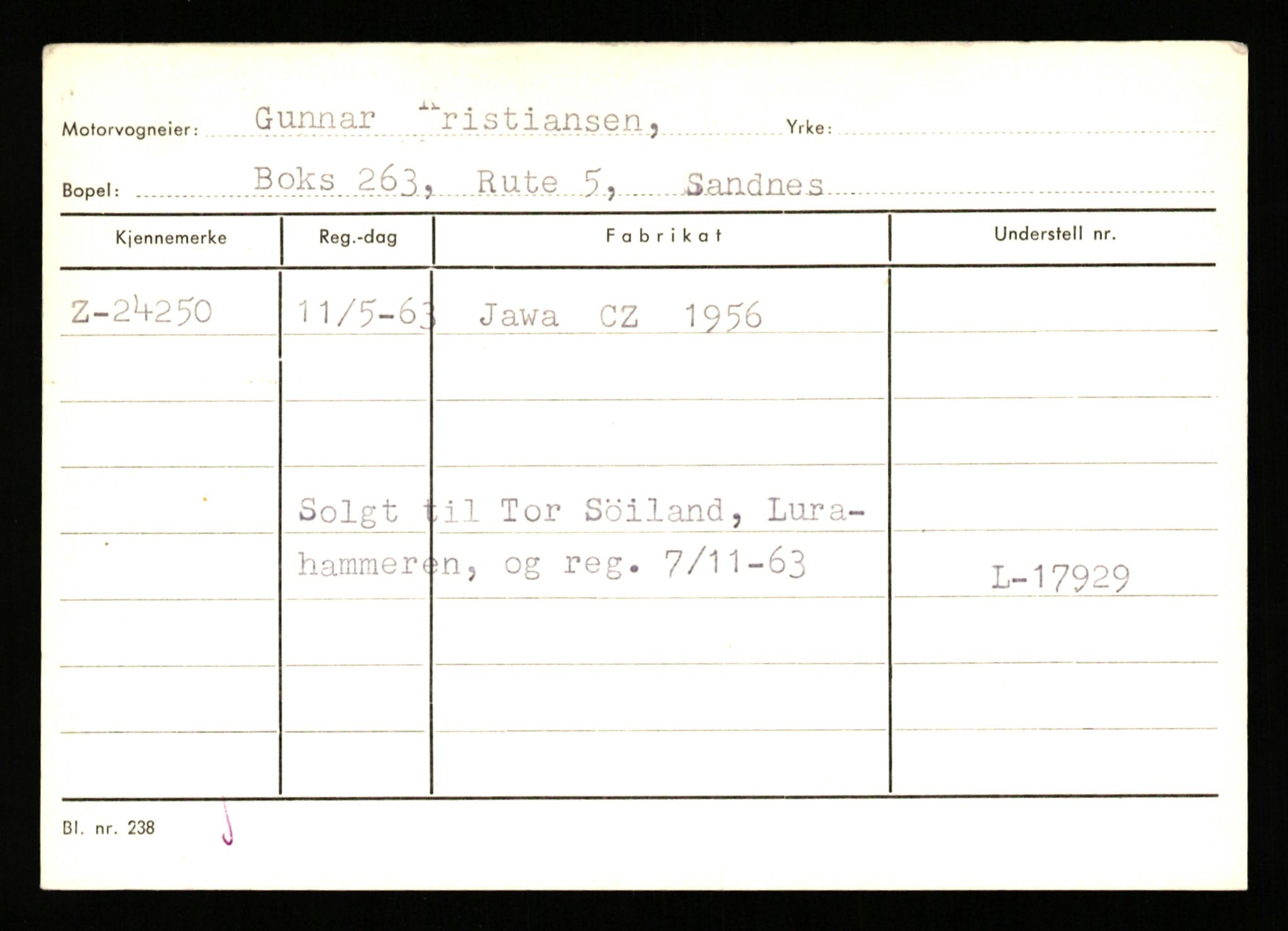 Stavanger trafikkstasjon, AV/SAST-A-101942/0/G/L0005: Registreringsnummer: 23000 - 34245, 1930-1971, p. 335