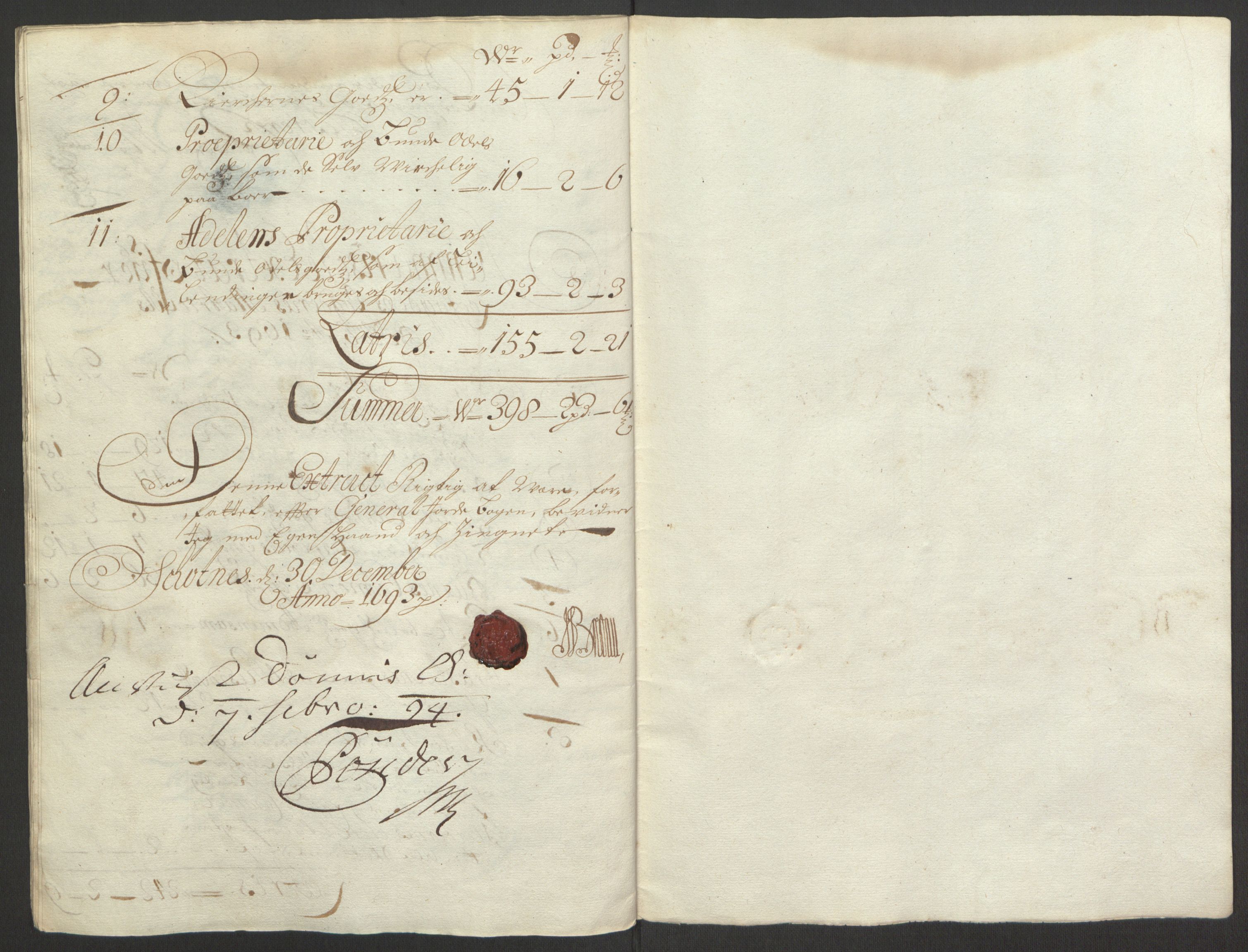 Rentekammeret inntil 1814, Reviderte regnskaper, Fogderegnskap, AV/RA-EA-4092/R67/L4675: Fogderegnskap Vesterålen, Andenes og Lofoten, 1691-1693, p. 246