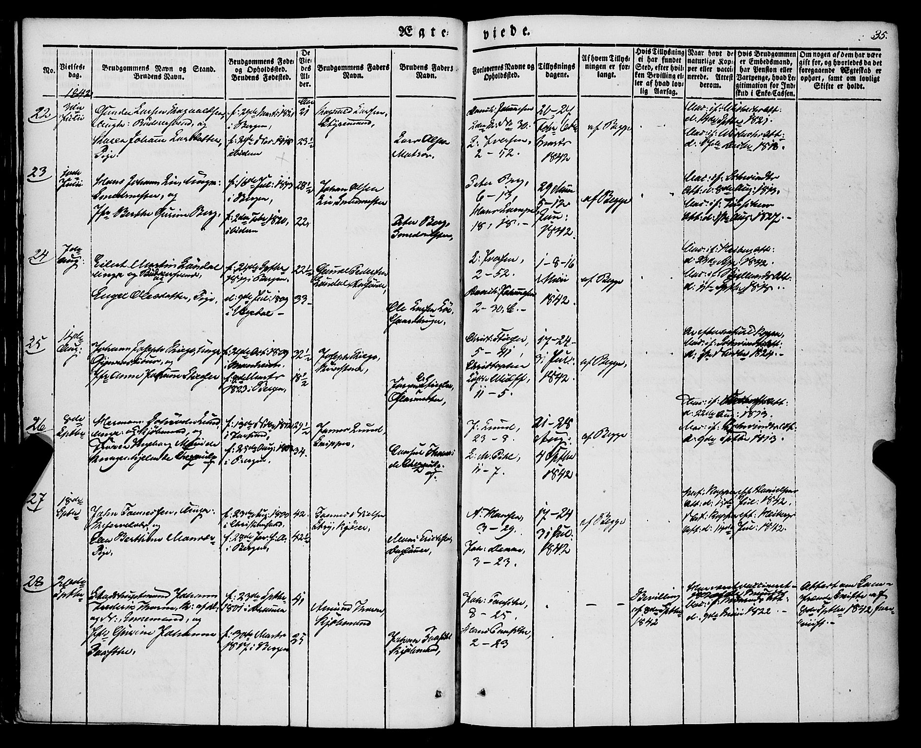 Nykirken Sokneprestembete, SAB/A-77101/H/Haa/L0031: Parish register (official) no. D 1, 1834-1861, p. 35