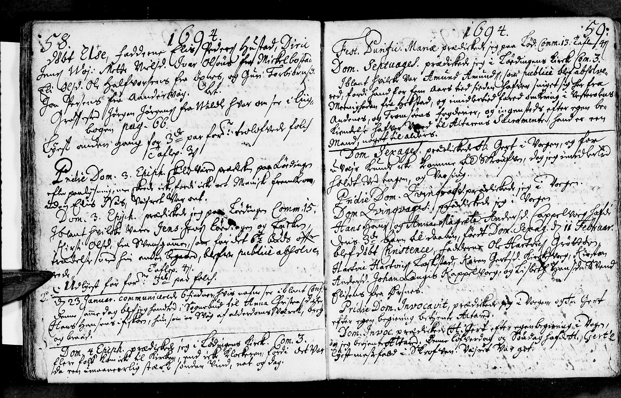 Ministerialprotokoller, klokkerbøker og fødselsregistre - Nordland, SAT/A-1459/872/L1026: Parish register (official) no. 872A01, 1691-1697, p. 58-59