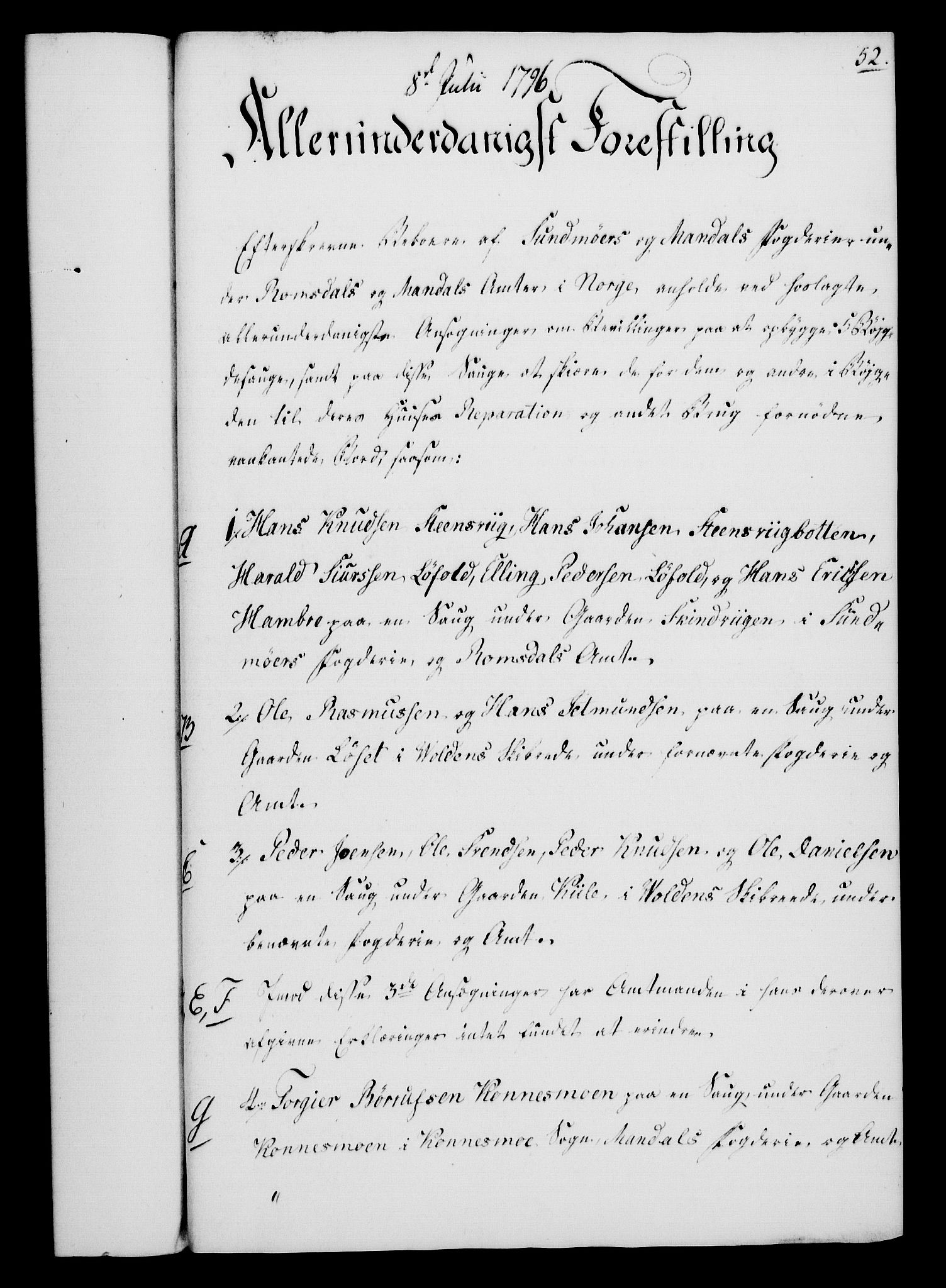 Rentekammeret, Kammerkanselliet, RA/EA-3111/G/Gf/Gfa/L0078: Norsk relasjons- og resolusjonsprotokoll (merket RK 52.78), 1796, p. 270