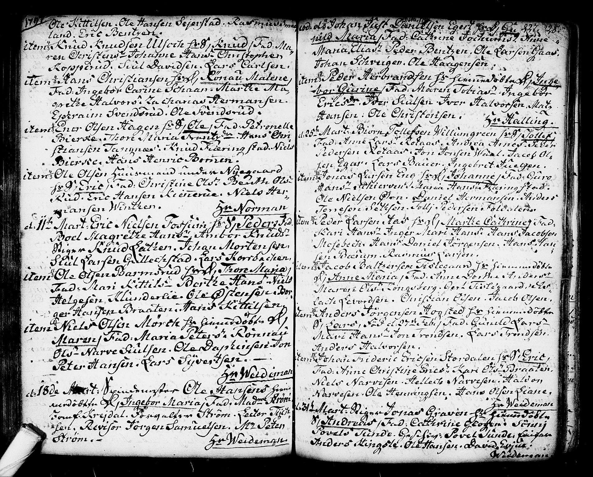 Kongsberg kirkebøker, AV/SAKO-A-22/F/Fa/L0006: Parish register (official) no. I 6, 1783-1797, p. 227