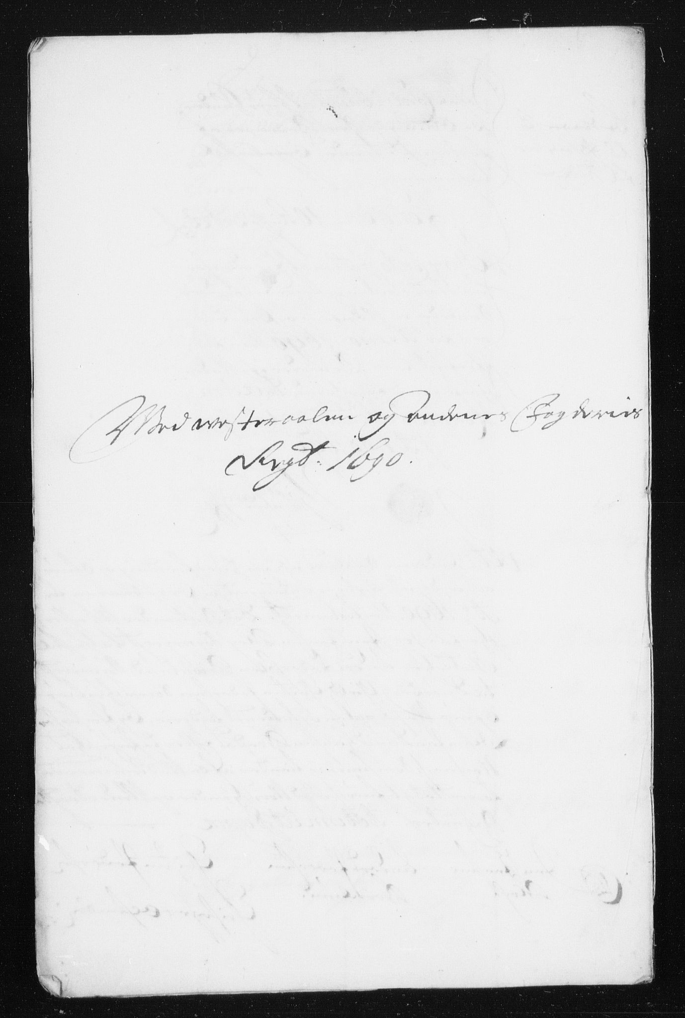 Rentekammeret inntil 1814, Reviderte regnskaper, Stiftamtstueregnskaper, Trondheim stiftamt og Nordland amt, AV/RA-EA-6044/R/Rh/L0015: Nordland amt, 1690