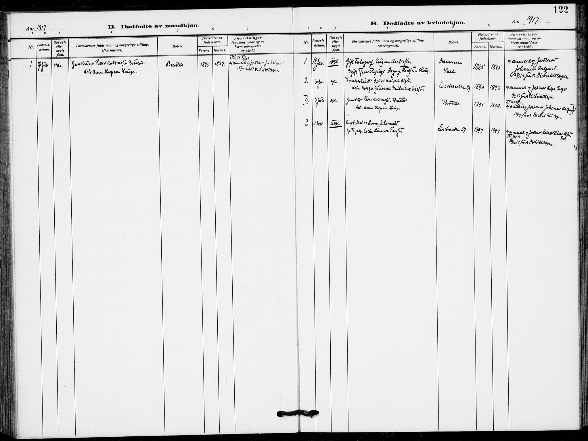 Lier kirkebøker, AV/SAKO-A-230/F/Fa/L0018: Parish register (official) no. I 18, 1909-1917, p. 122