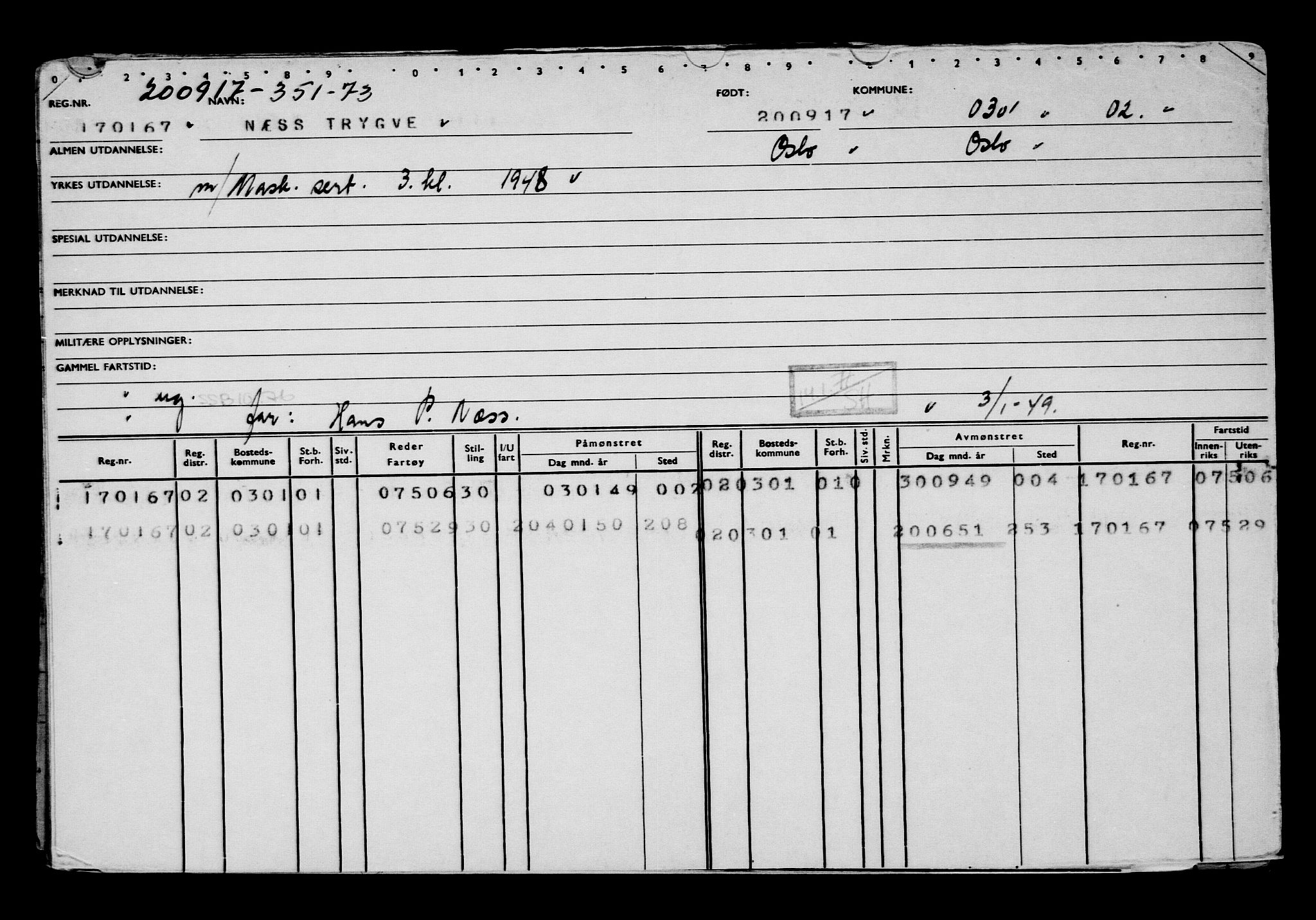 Direktoratet for sjømenn, AV/RA-S-3545/G/Gb/L0152: Hovedkort, 1917, p. 18