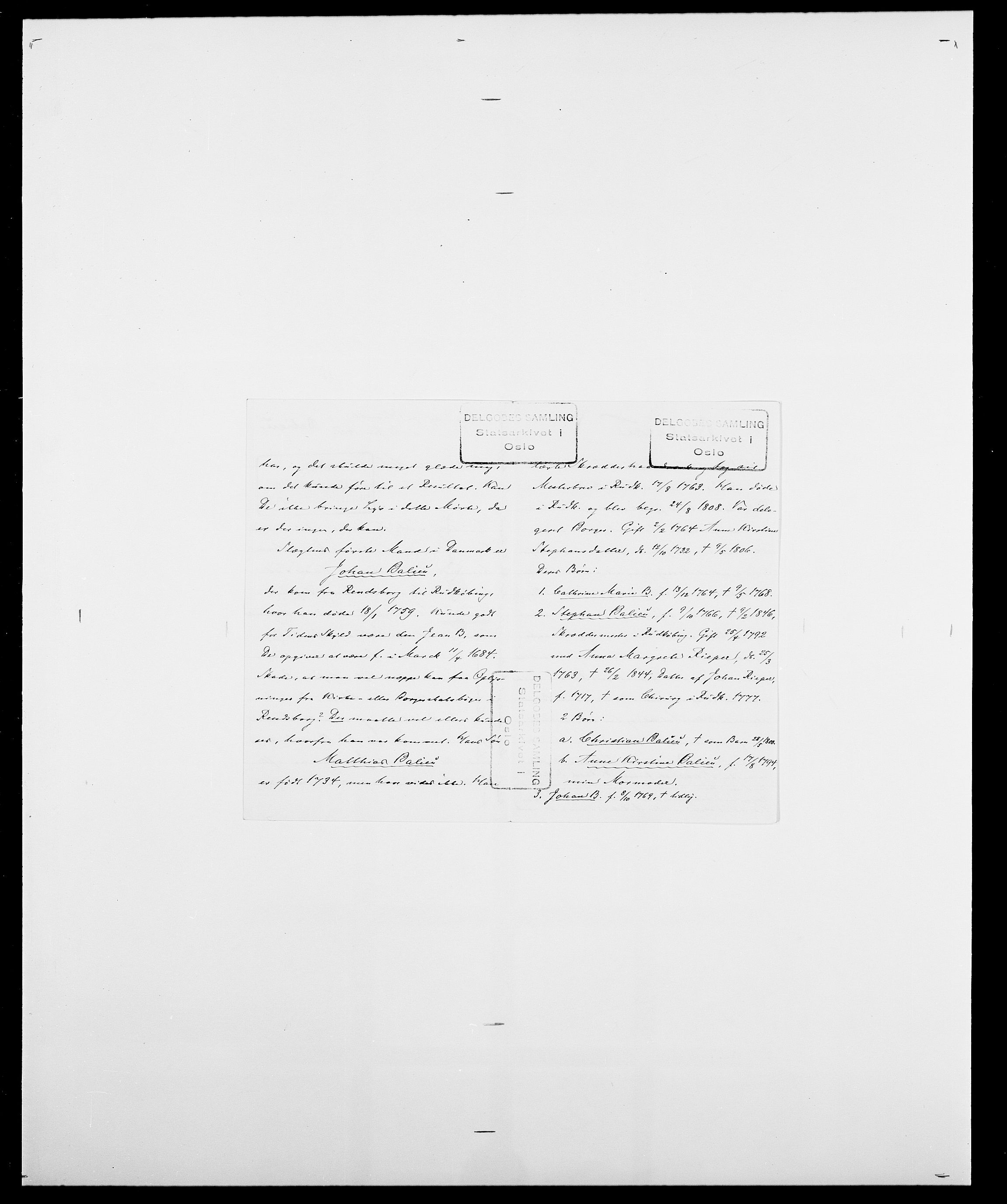 Delgobe, Charles Antoine - samling, AV/SAO-PAO-0038/D/Da/L0003: Barca - Bergen, p. 174