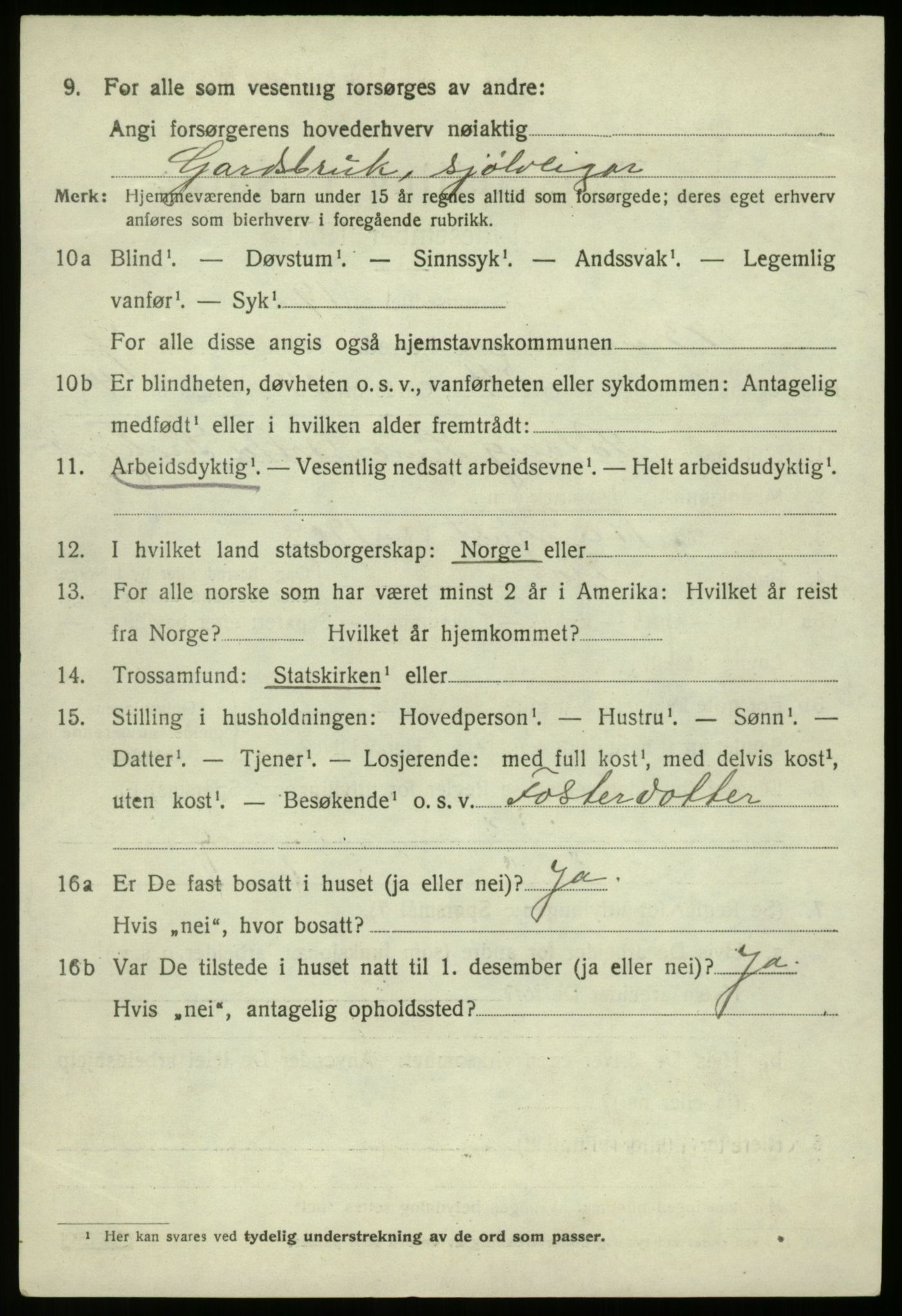 SAB, 1920 census for Bremanger, 1920, p. 4439