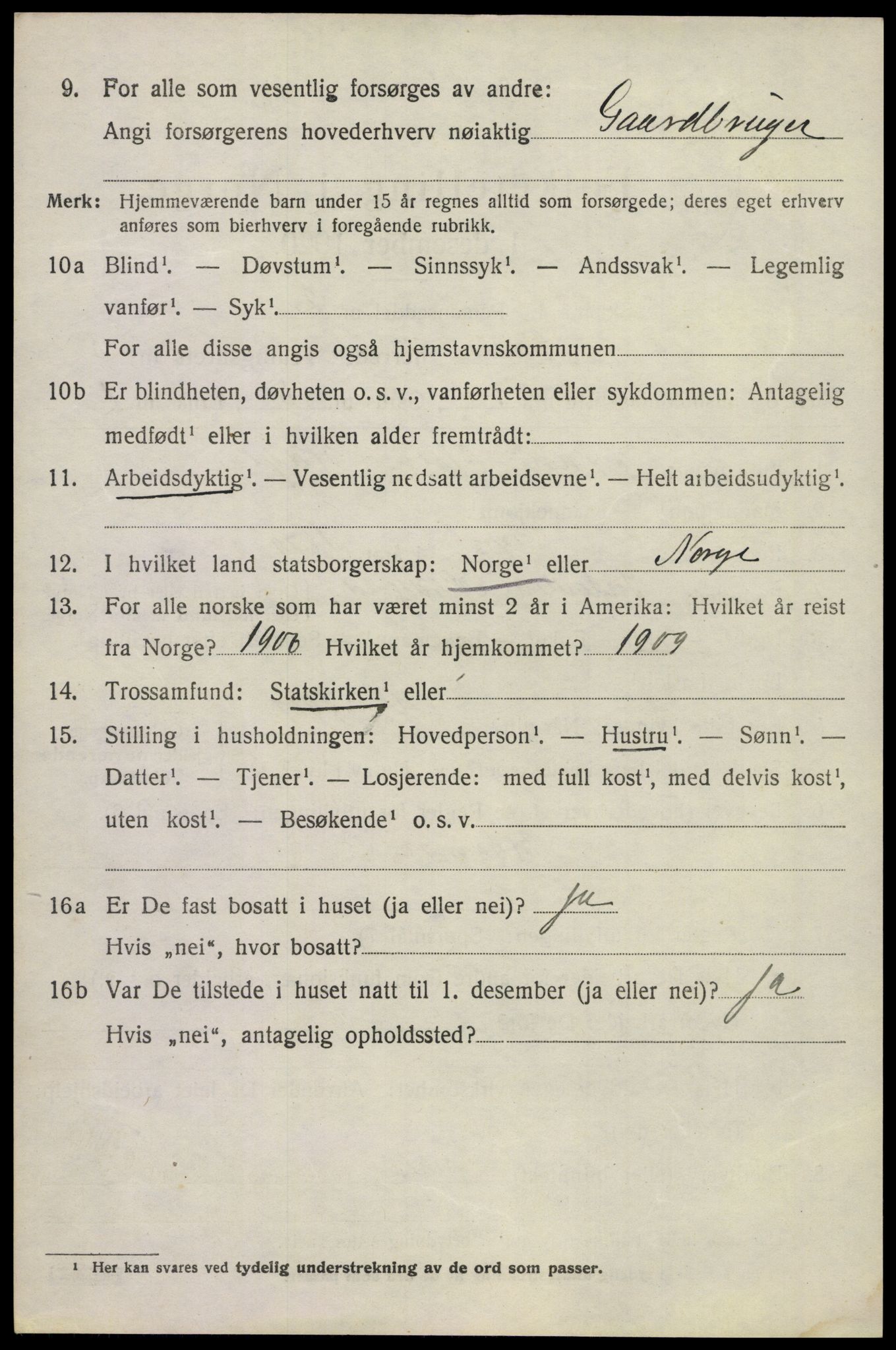 SAKO, 1920 census for Våle, 1920, p. 3605