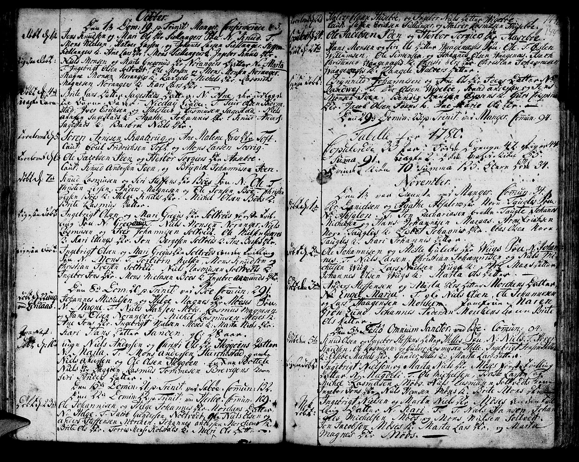 Manger sokneprestembete, SAB/A-76801/H/Haa: Parish register (official) no. A 1, 1759-1791, p. 144