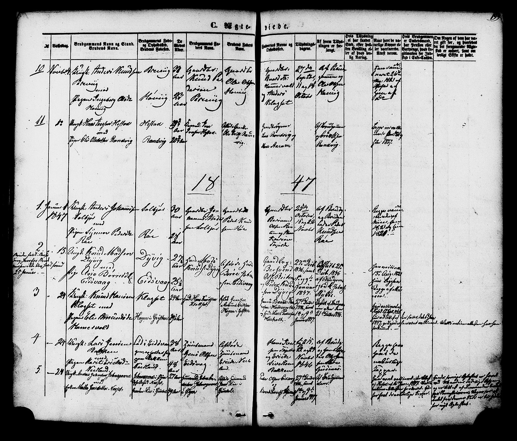 Ministerialprotokoller, klokkerbøker og fødselsregistre - Møre og Romsdal, SAT/A-1454/551/L0625: Parish register (official) no. 551A05, 1846-1879, p. 199