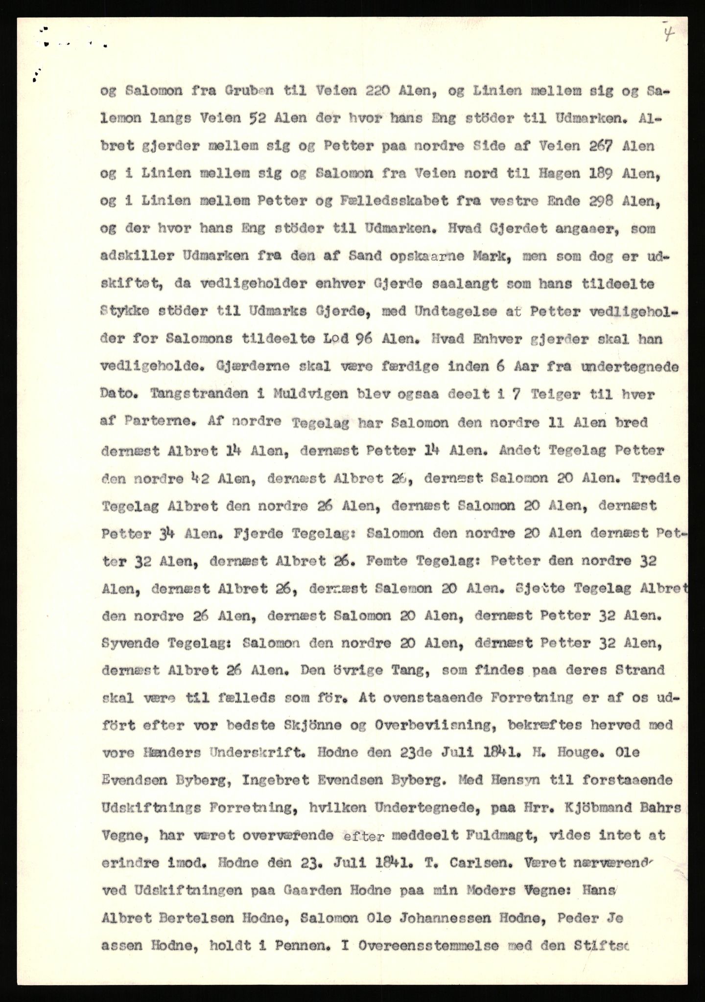 Statsarkivet i Stavanger, AV/SAST-A-101971/03/Y/Yj/L0038: Avskrifter sortert etter gårdsnavn: Hodne - Holte, 1750-1930, p. 8