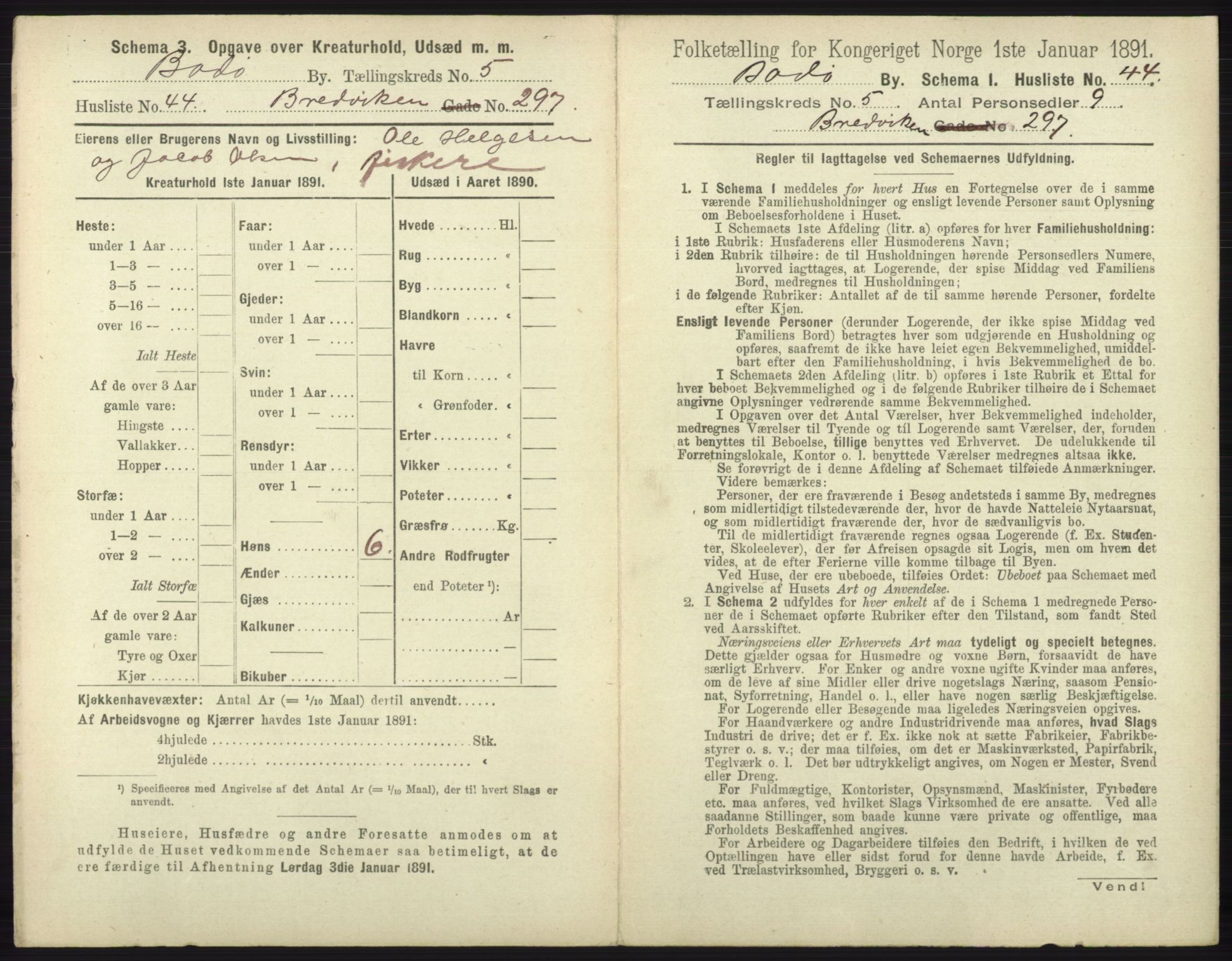 RA, 1891 census for 1804 Bodø, 1891, p. 3893