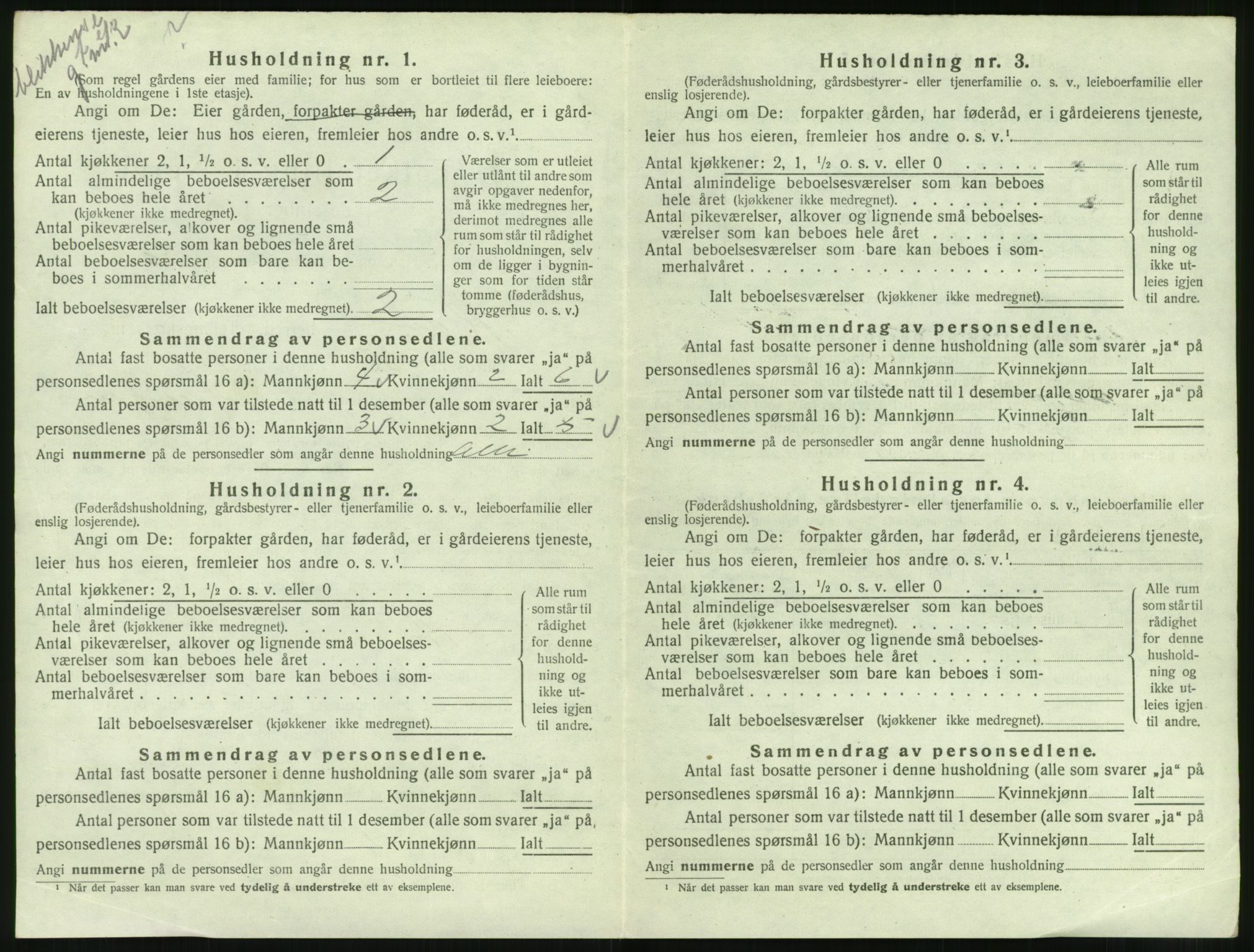 SAT, 1920 census for Rovde, 1920, p. 126