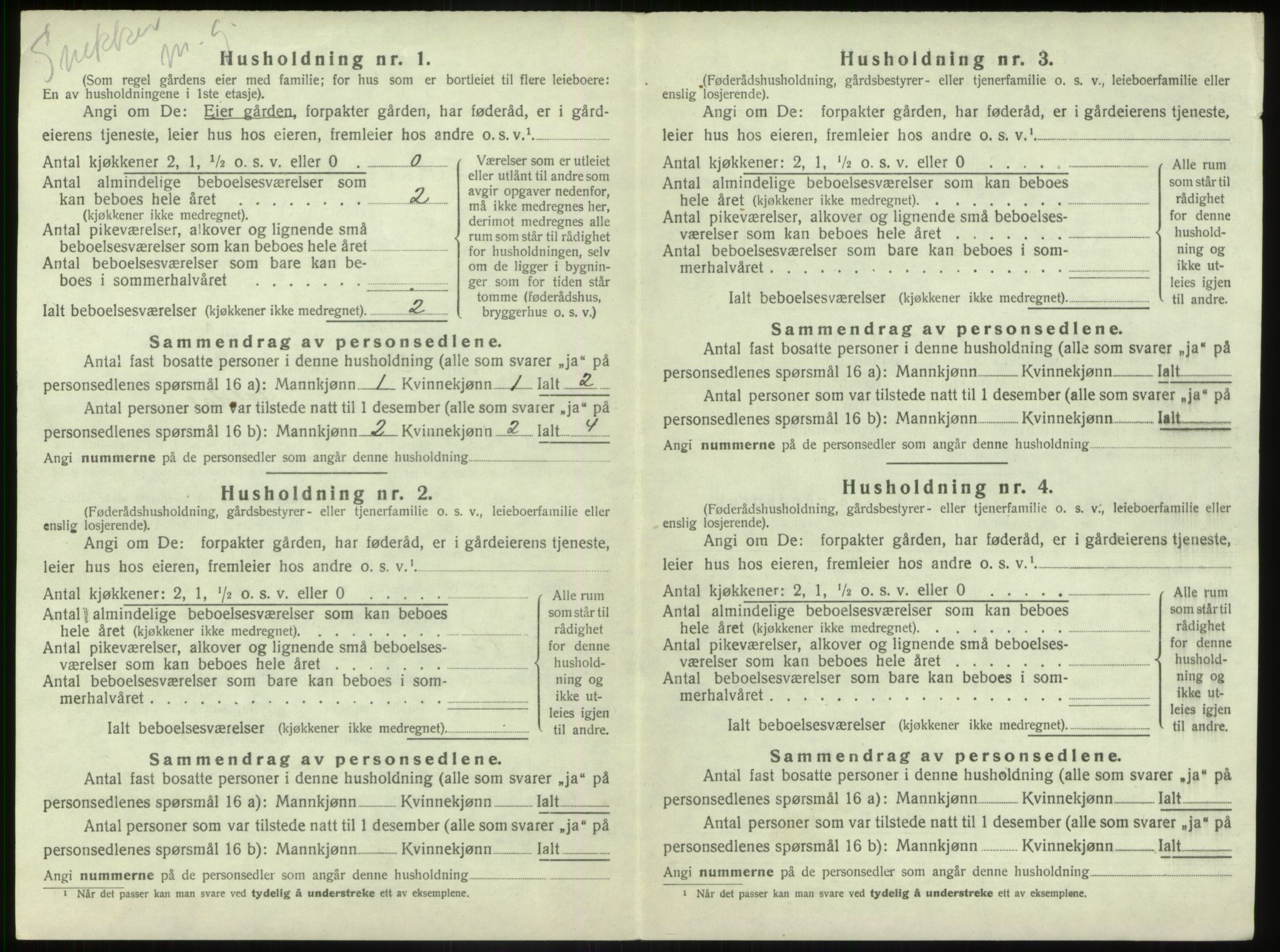 SAB, 1920 census for Førde, 1920, p. 435