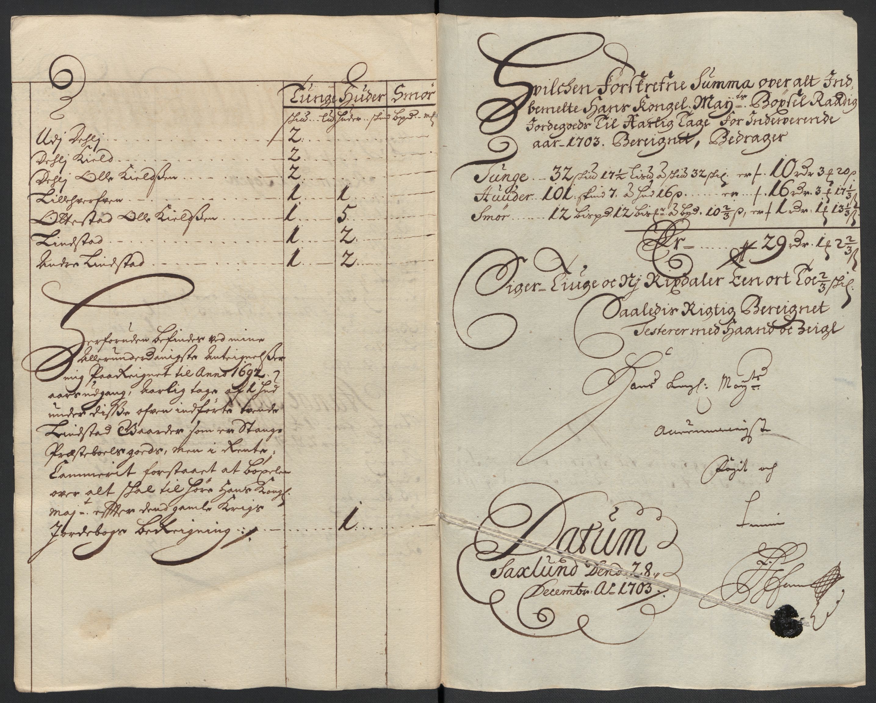 Rentekammeret inntil 1814, Reviderte regnskaper, Fogderegnskap, RA/EA-4092/R16/L1041: Fogderegnskap Hedmark, 1703-1704, p. 43