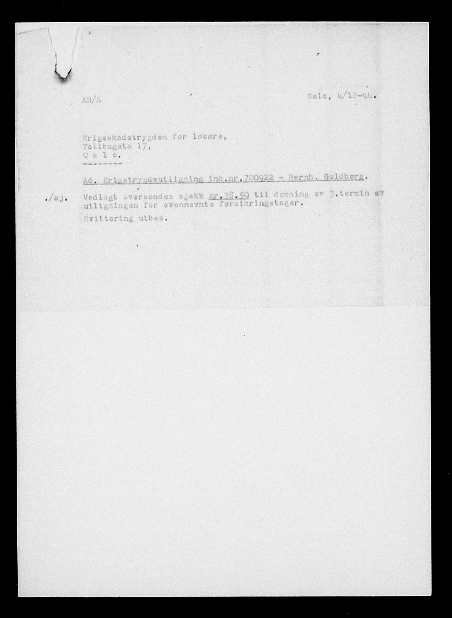 Justisdepartementet, Tilbakeføringskontoret for inndratte formuer, AV/RA-S-1564/H/Hc/Hcc/L0939: --, 1945-1947, p. 230