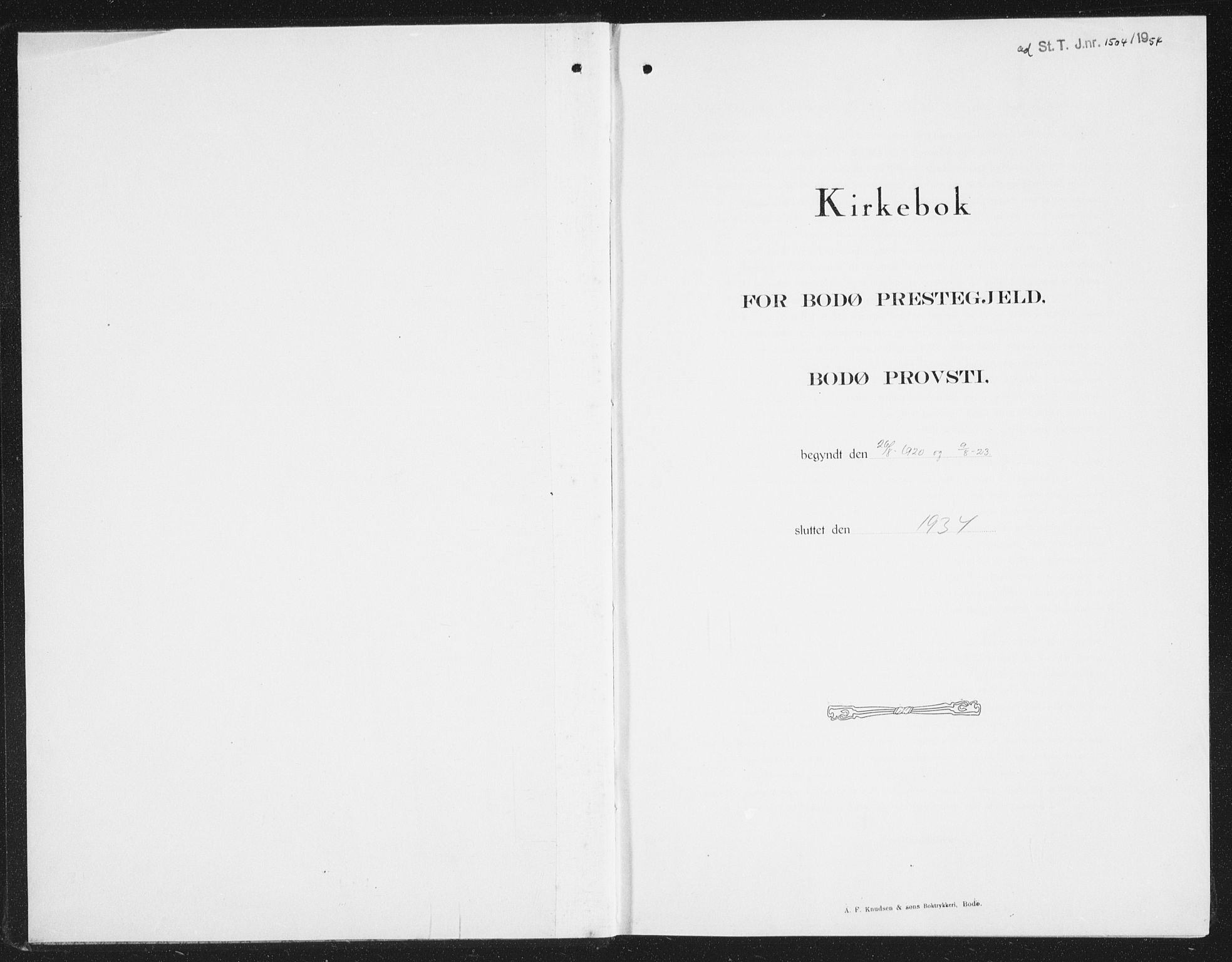 Ministerialprotokoller, klokkerbøker og fødselsregistre - Nordland, AV/SAT-A-1459/801/L0036: Parish register (copy) no. 801C11, 1920-1934