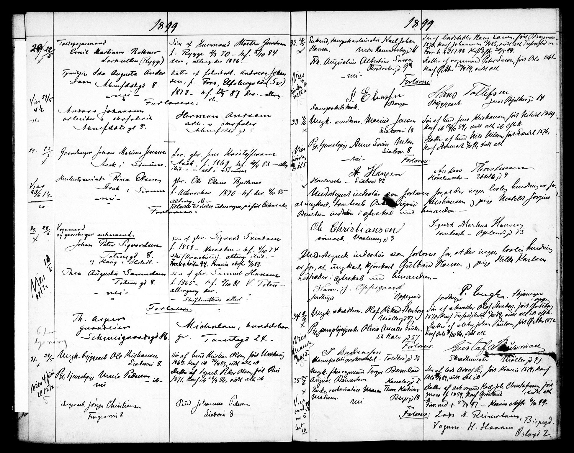 Gamlebyen prestekontor Kirkebøker, AV/SAO-A-10884/H/Ha/L0002: Banns register no. 2, 1898-1916