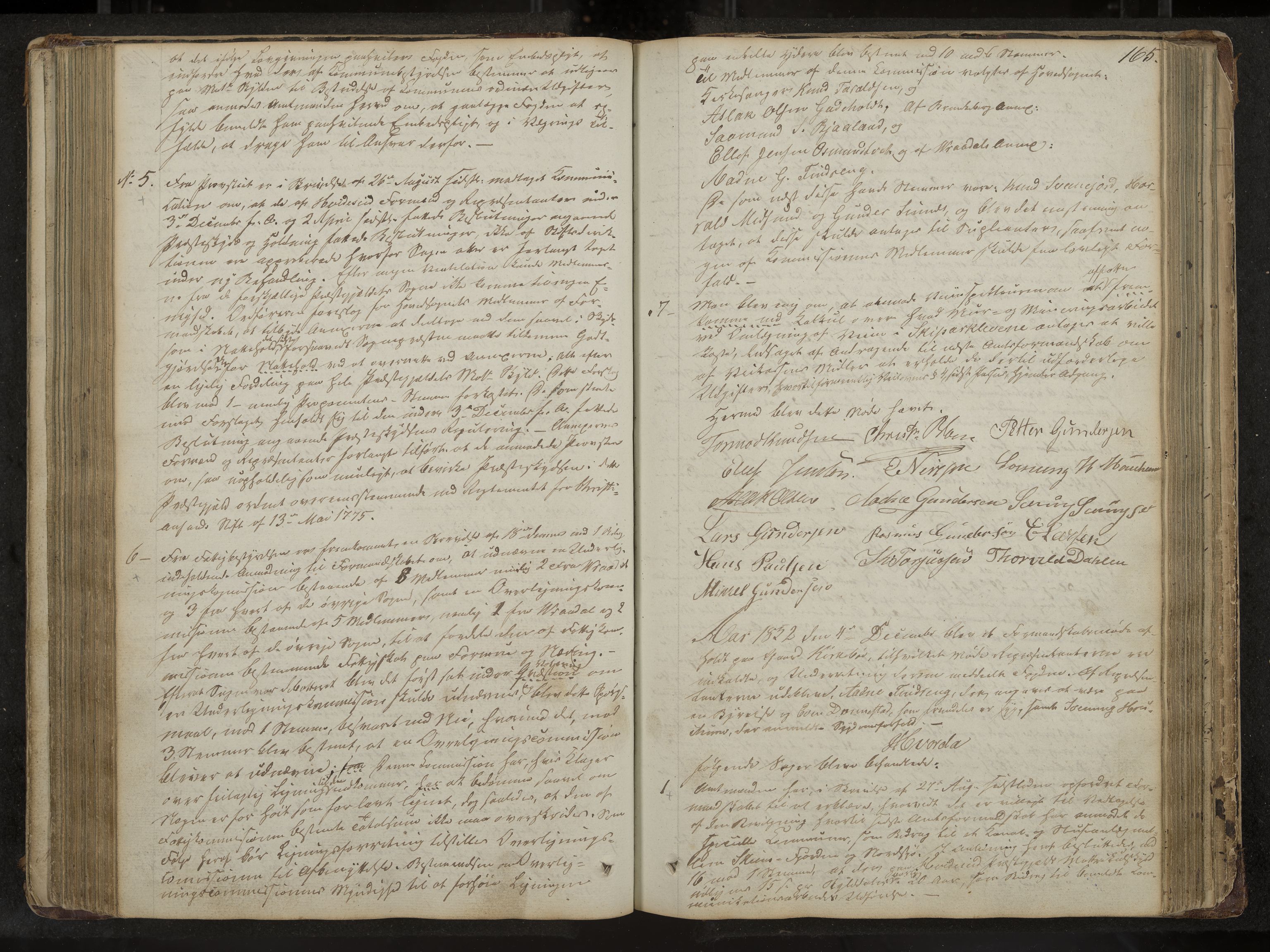 Kviteseid formannskap og sentraladministrasjon, IKAK/0829021/A/Aa/L0001: Møtebok med register, 1837-1866, p. 165