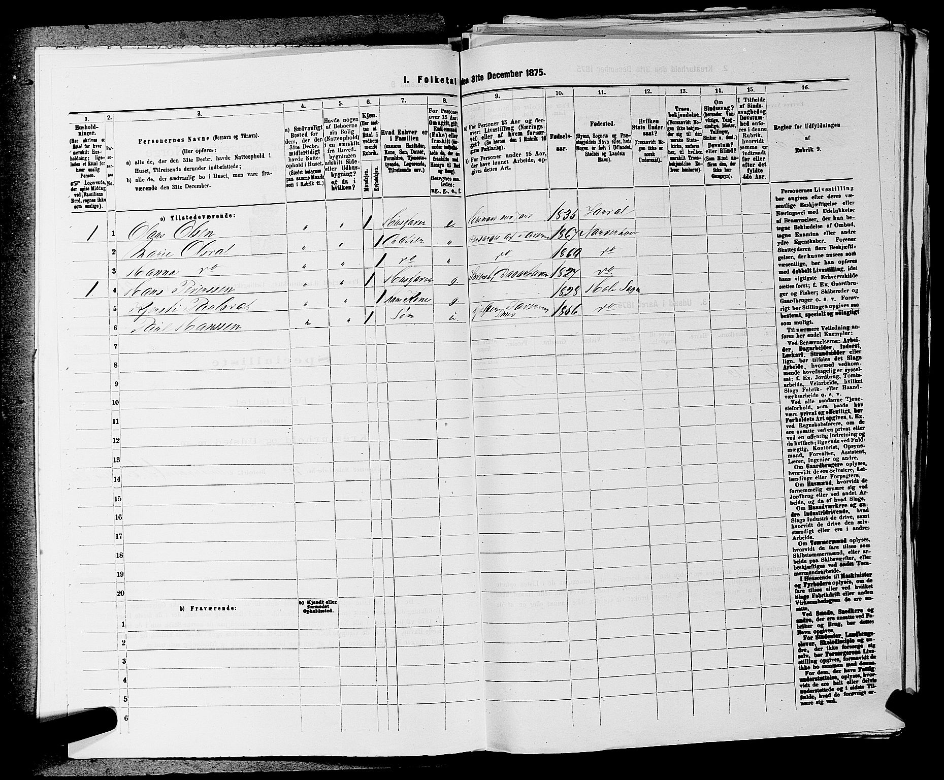 SAKO, 1875 census for 0613L Norderhov/Norderhov, Haug og Lunder, 1875, p. 637