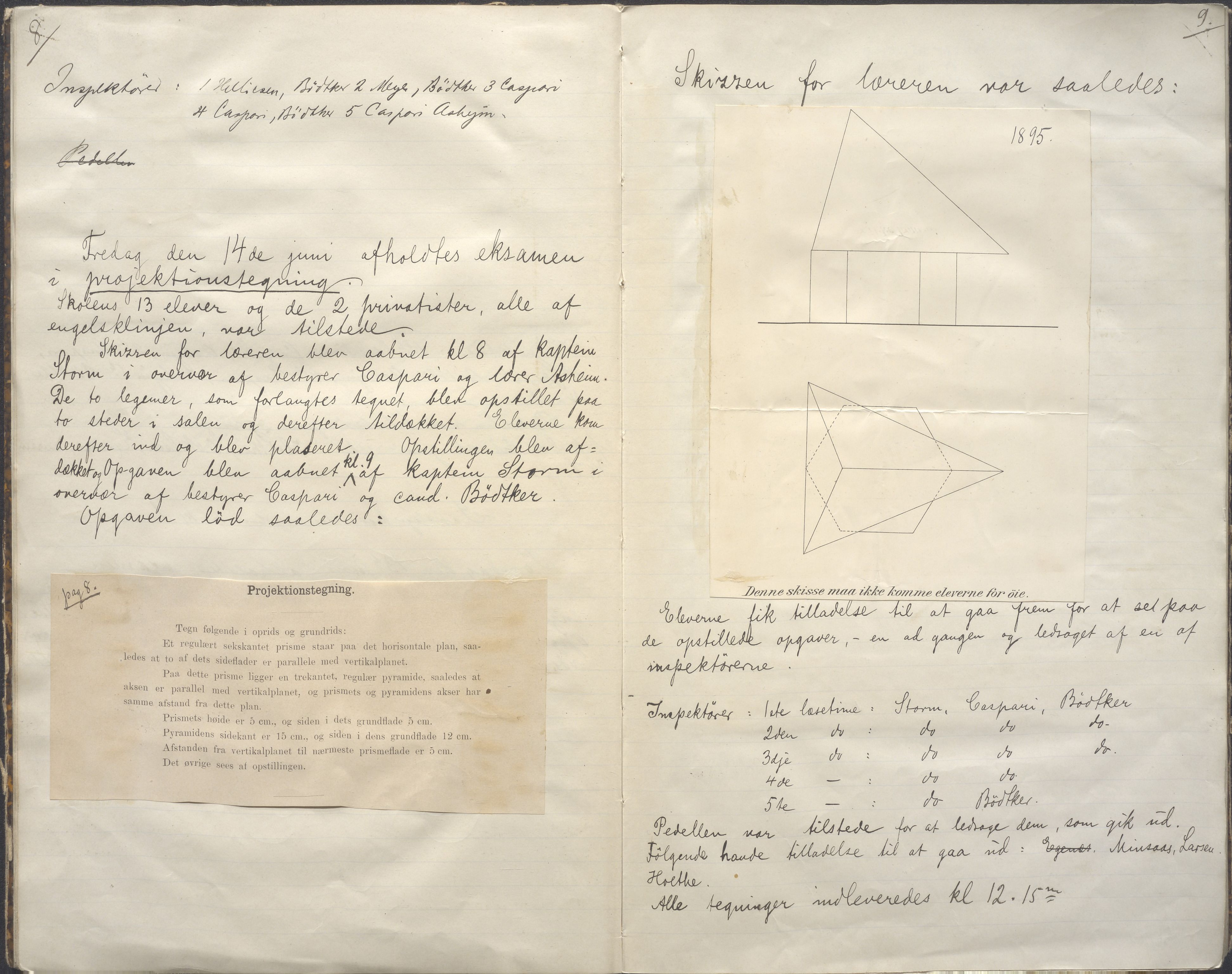 PA-0428, Storms skole, BYST/A-1479/G/Gb/L0002: Eksamensprotokoll 4. klasse, 1895-1908
