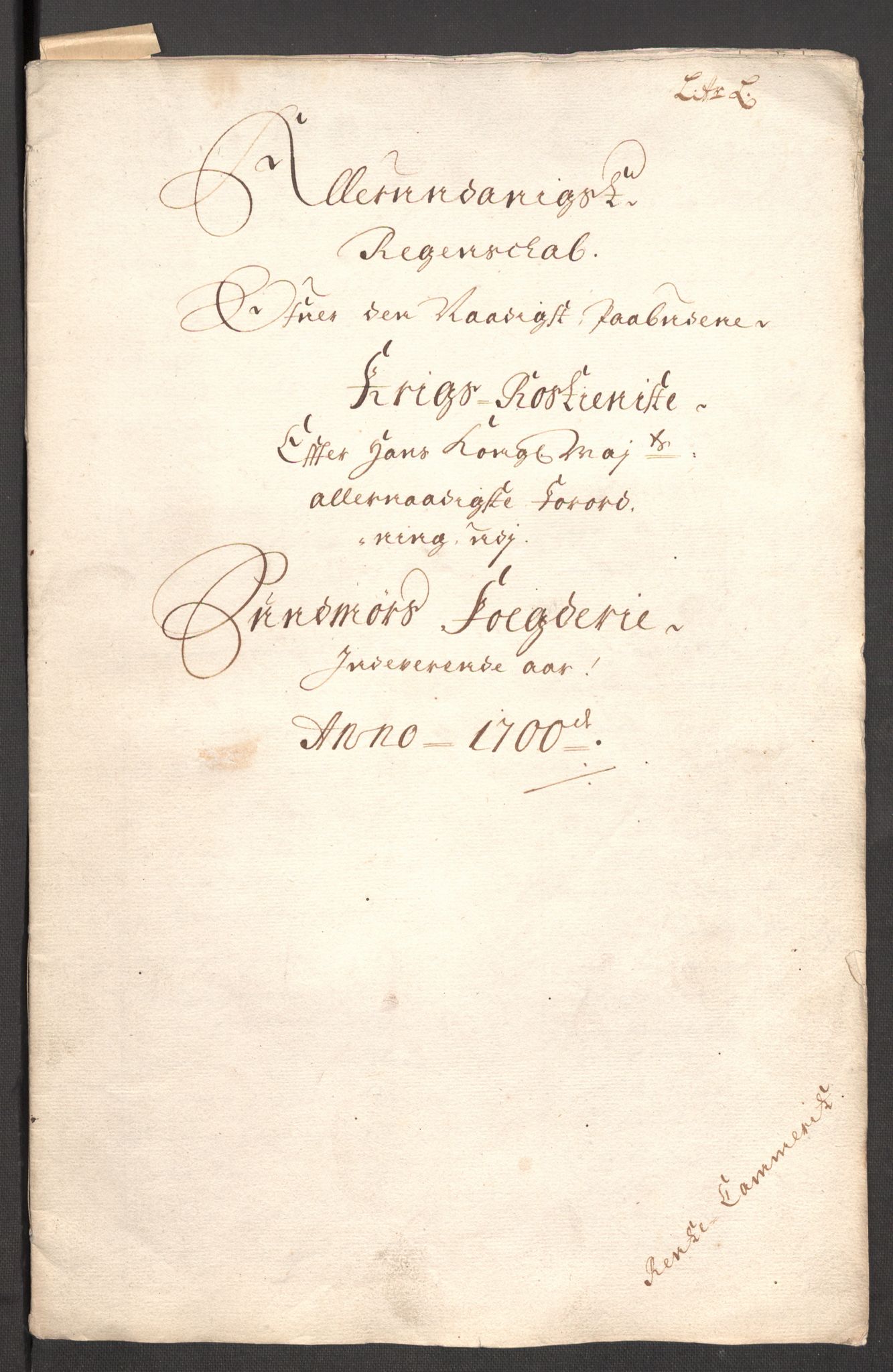 Rentekammeret inntil 1814, Reviderte regnskaper, Fogderegnskap, AV/RA-EA-4092/R54/L3558: Fogderegnskap Sunnmøre, 1700-1701, p. 260