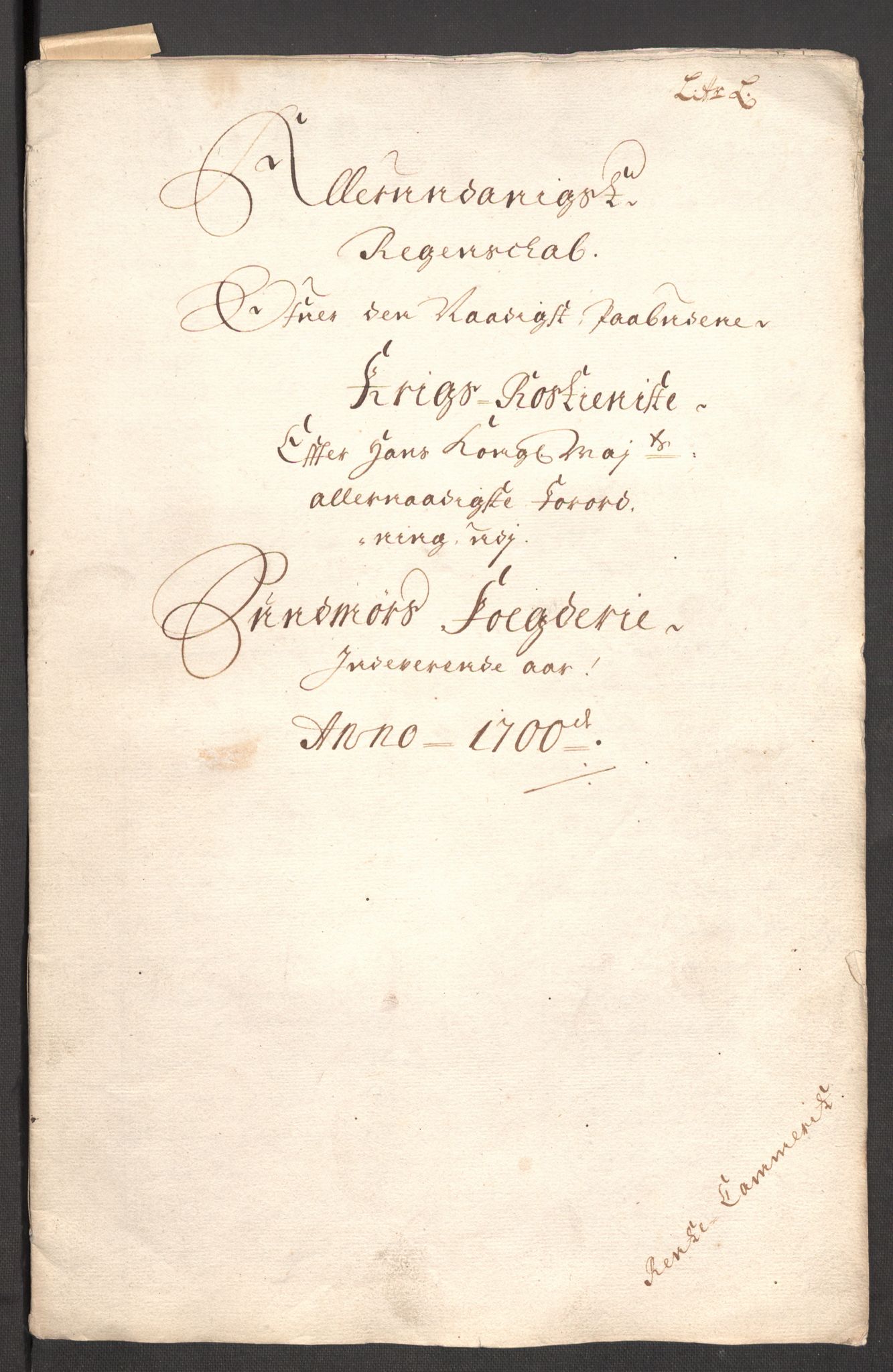 Rentekammeret inntil 1814, Reviderte regnskaper, Fogderegnskap, RA/EA-4092/R54/L3558: Fogderegnskap Sunnmøre, 1700-1701, p. 260