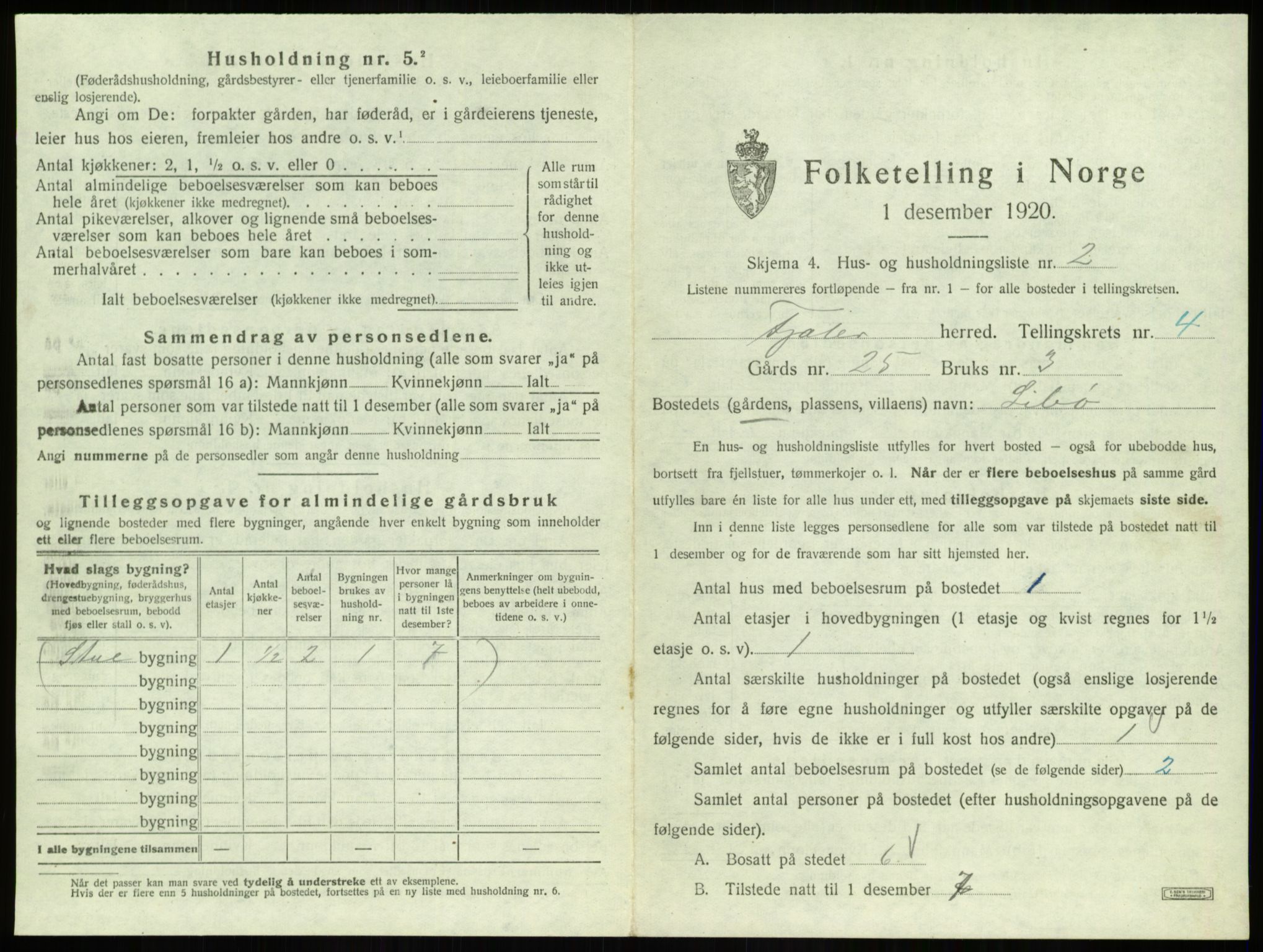 SAB, 1920 census for Fjaler, 1920, p. 363